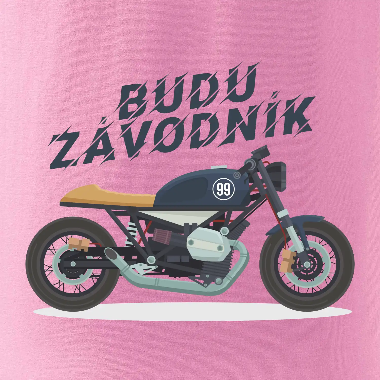 Budu závodník  modrý cafe racer