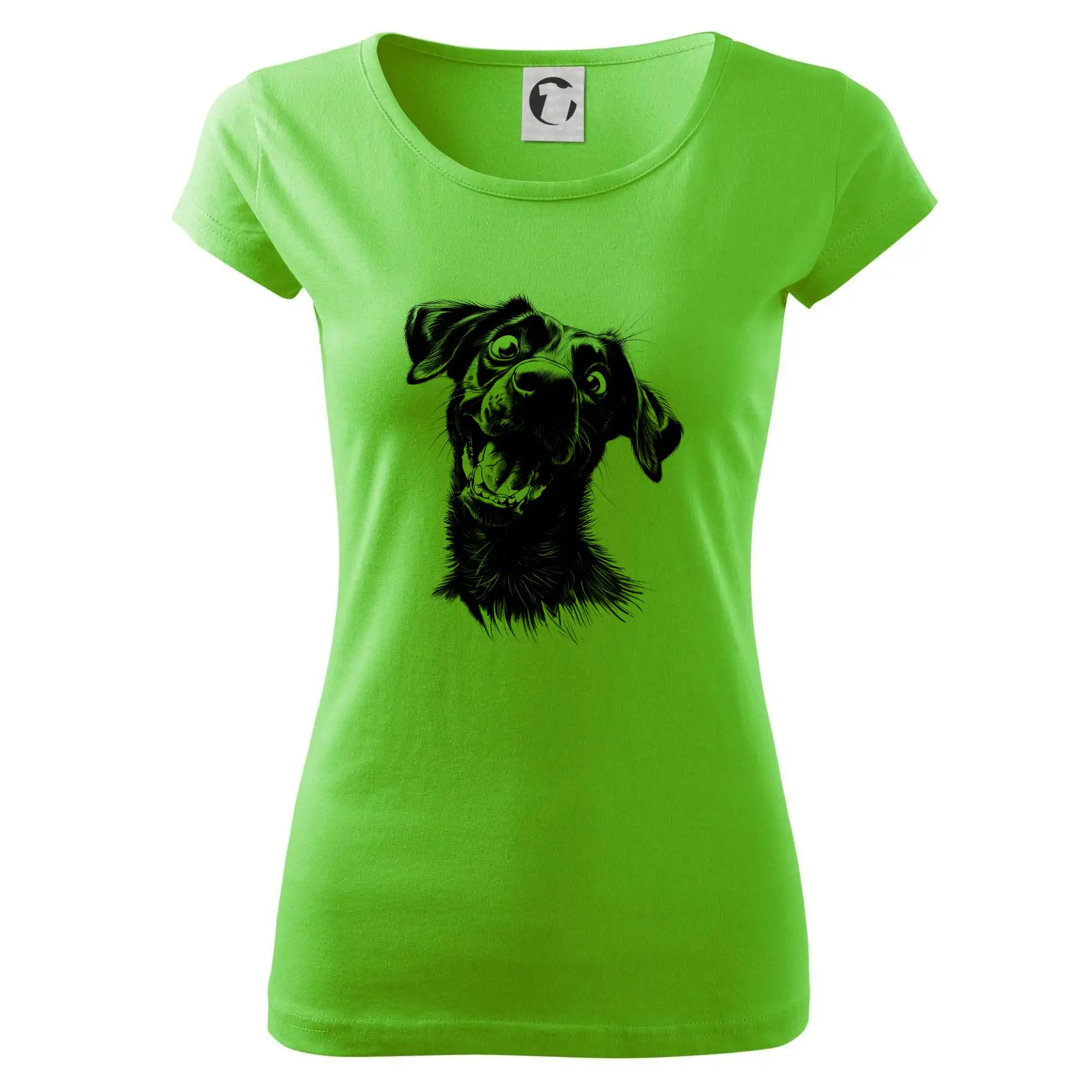 Černobílá karikatura Labrador tmavý