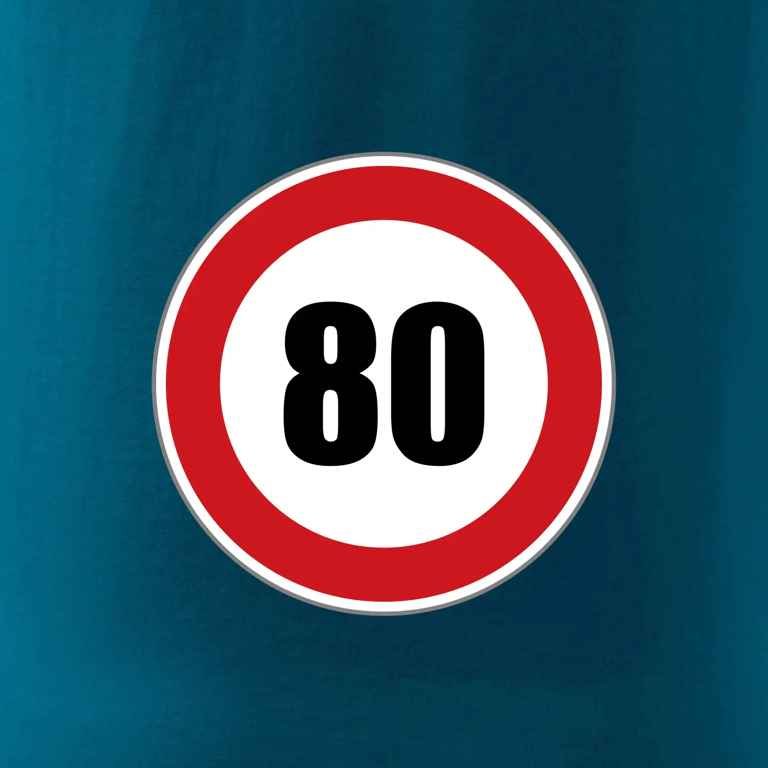 Dopravní značka - omezení rychlosti 80