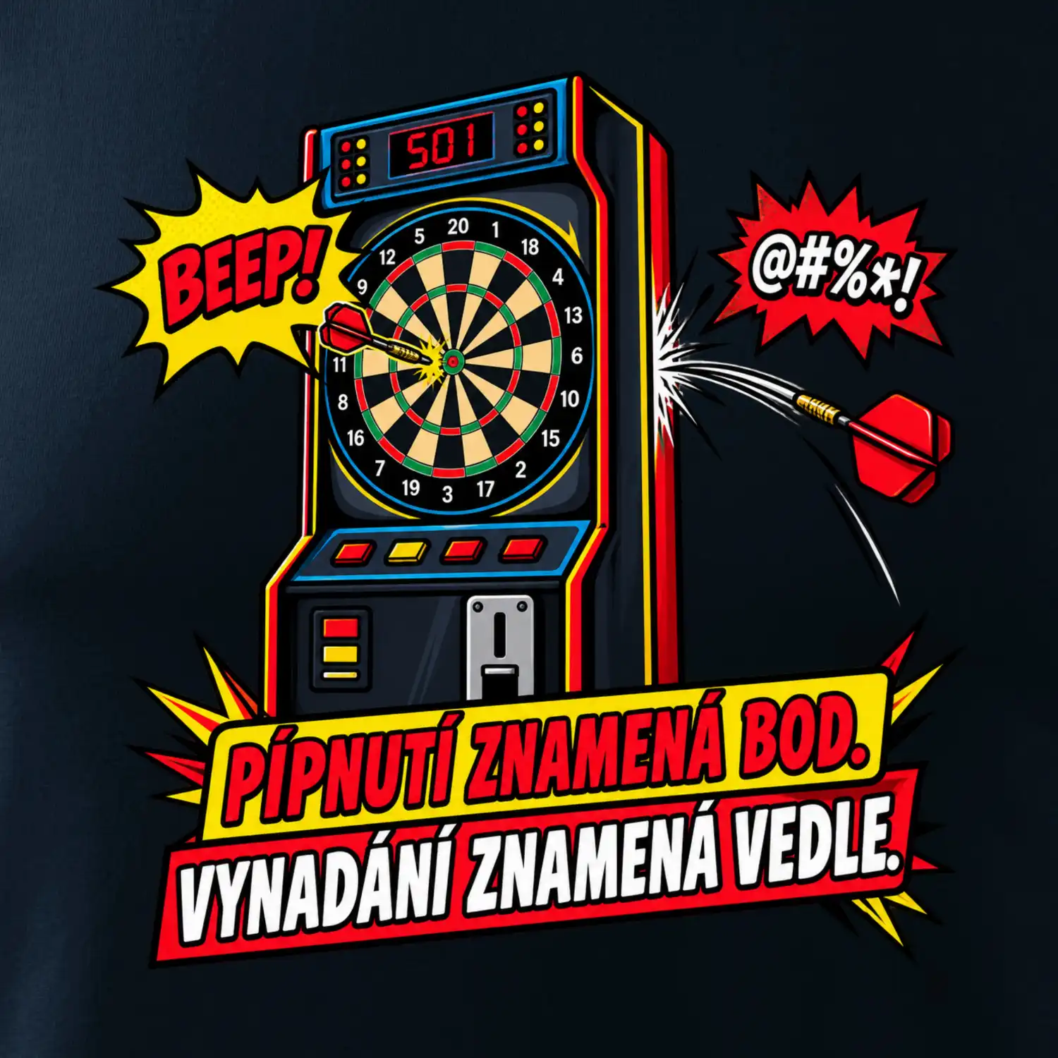 Pípnutí znamená bod. Vynadání znamená vedle