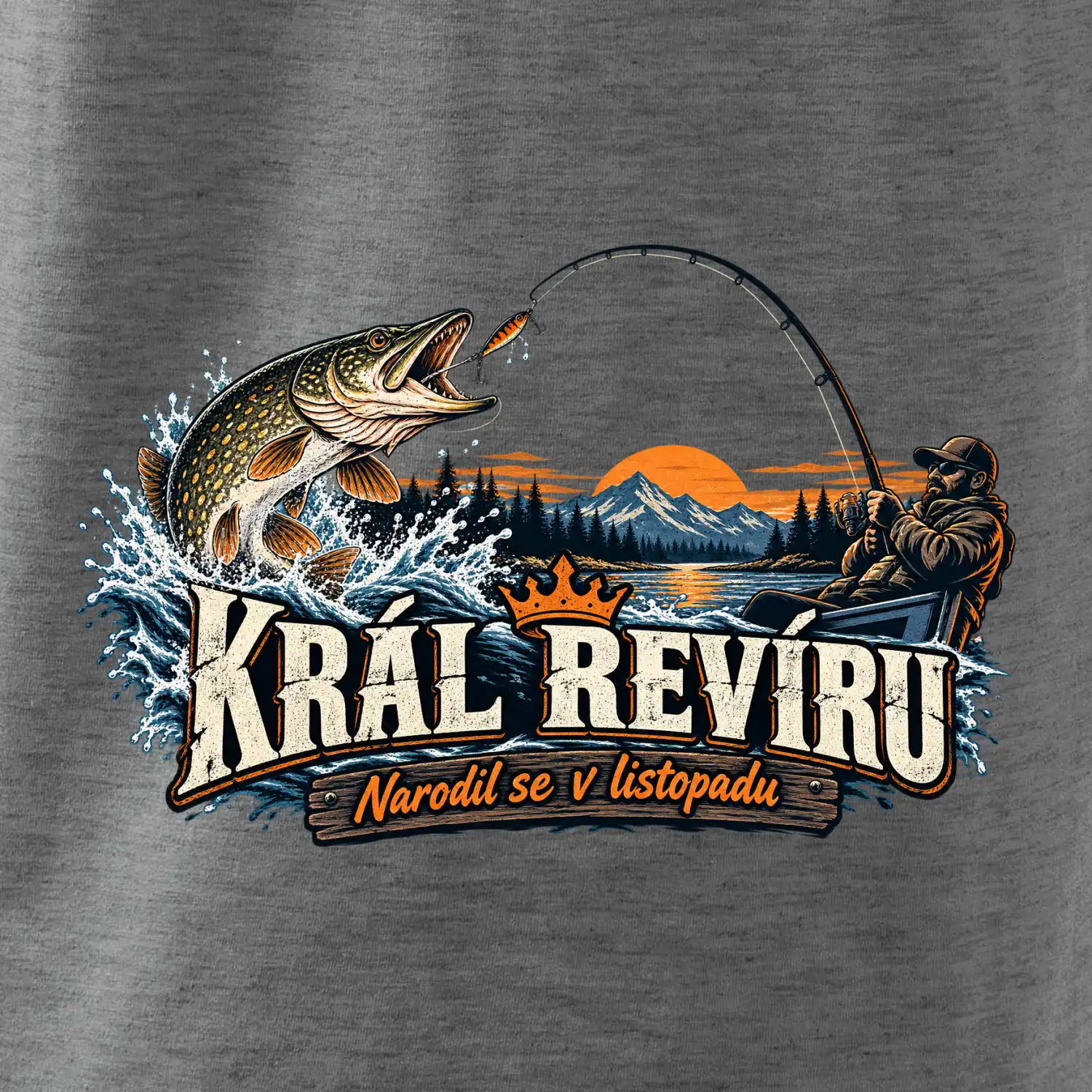 Listopadový rybář král revíru se štikou