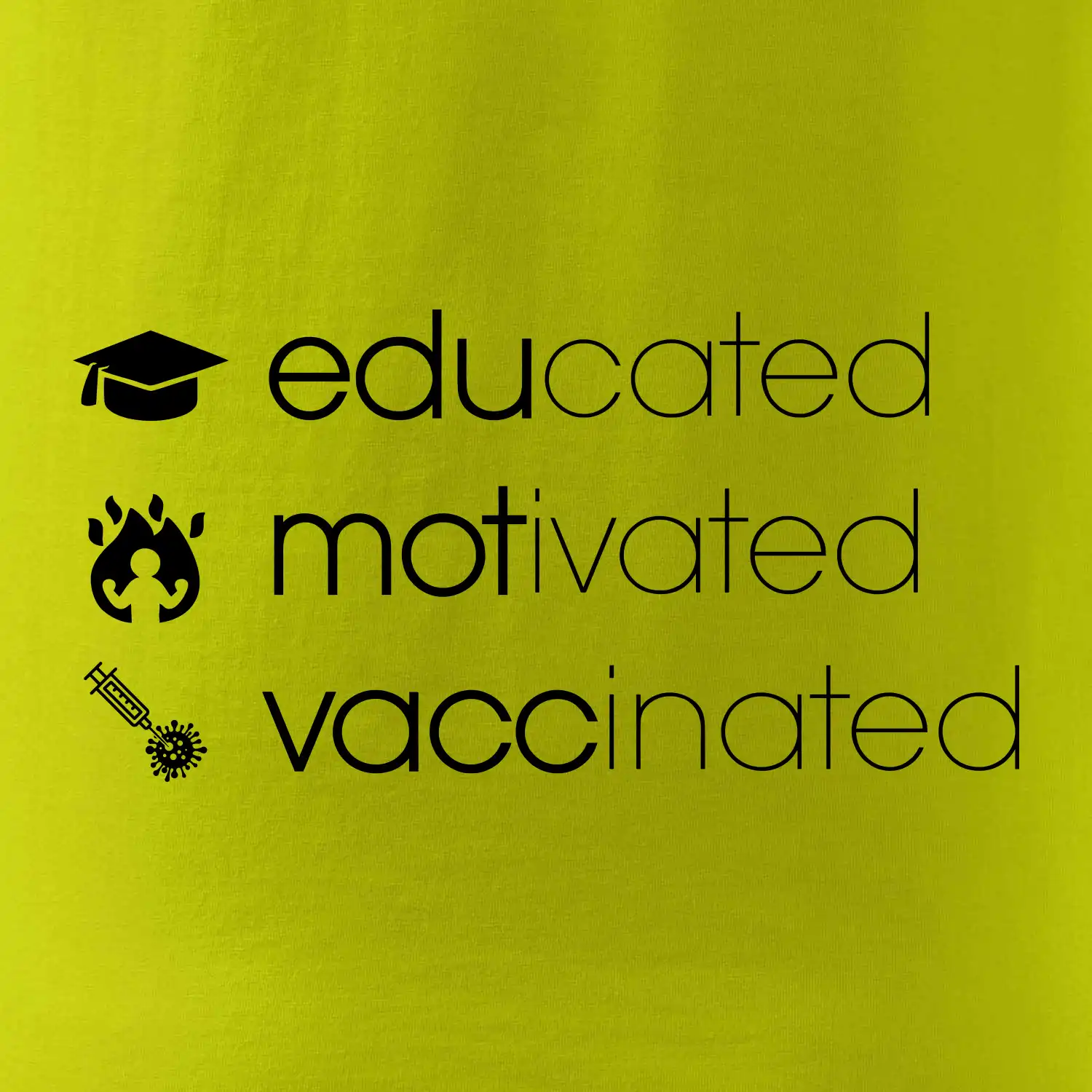 Educated motivated vaccinated