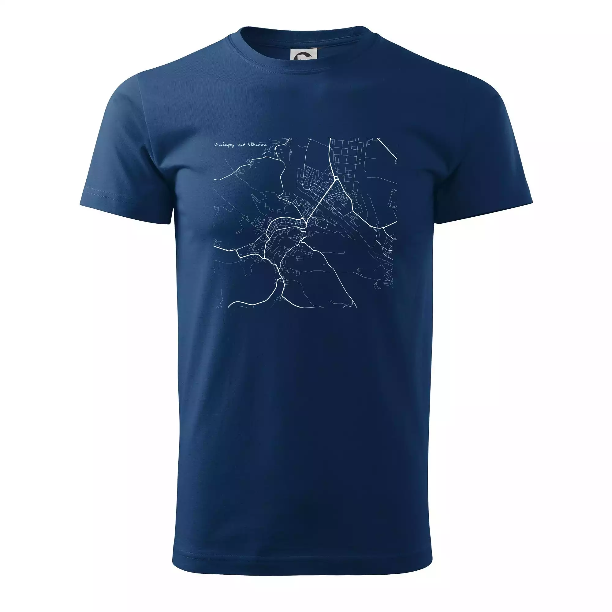 Černobílá mapa Kralupy nad Vltavou