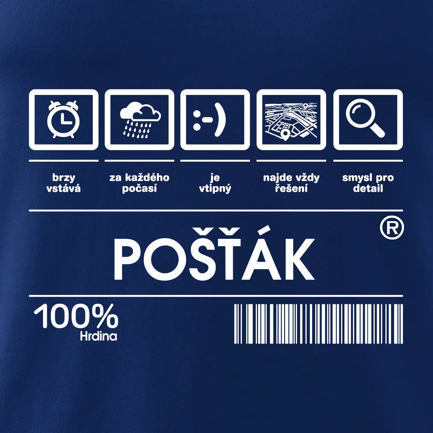 Čárový kód pošťák