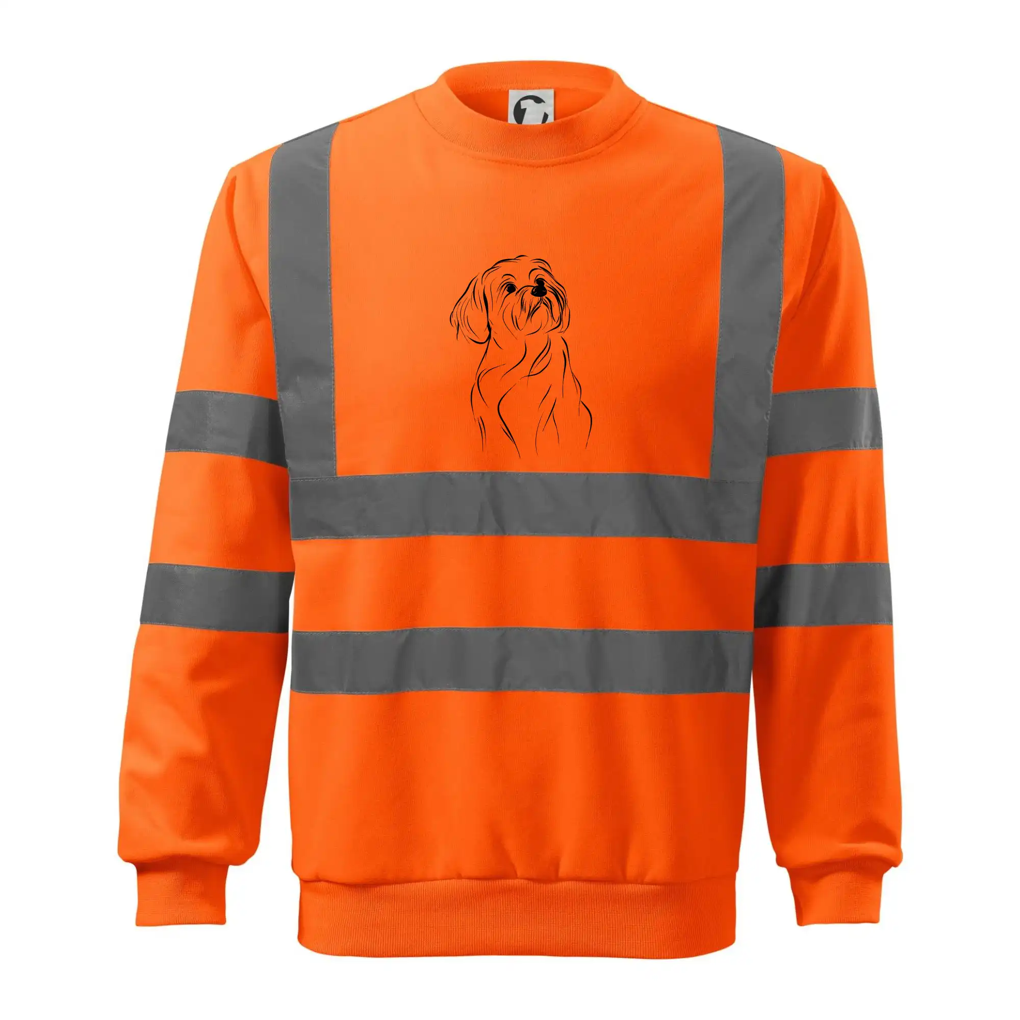 Lhasa Apso černý nákres slabé linky
