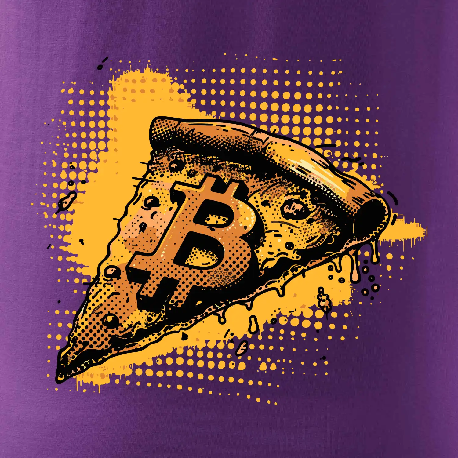 Bitcoin oranžová pizza