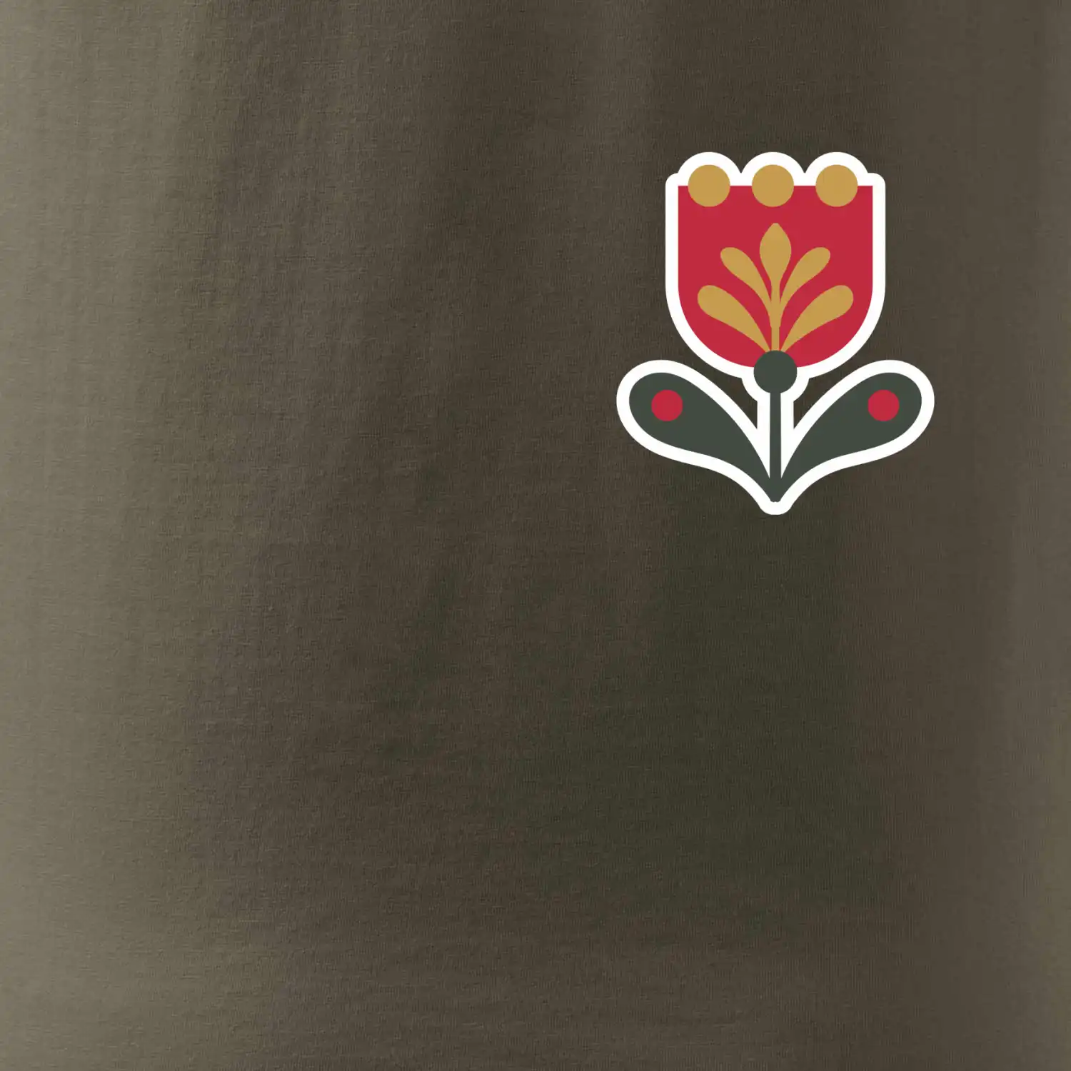 Folklor na prsu tulipán