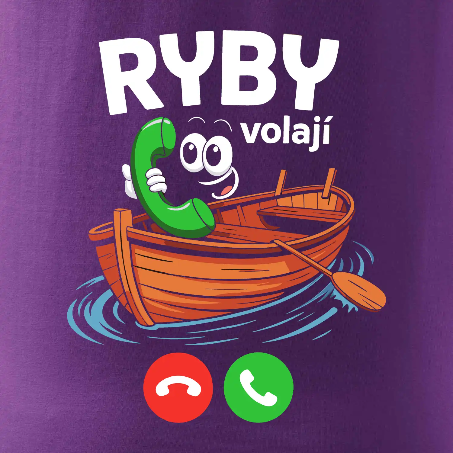 Karikatura ryby volají