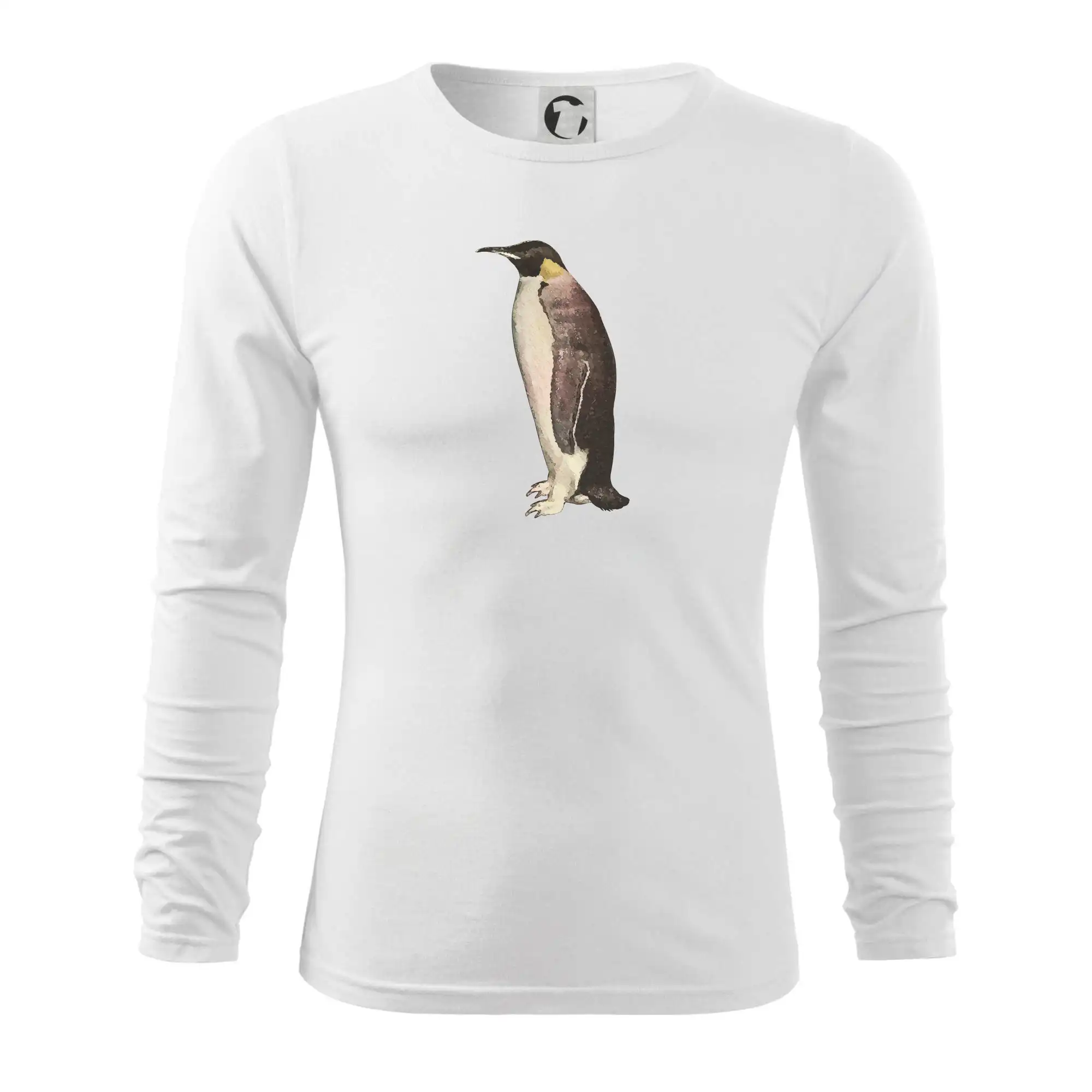 Tučňák kreslený vodovými barvami