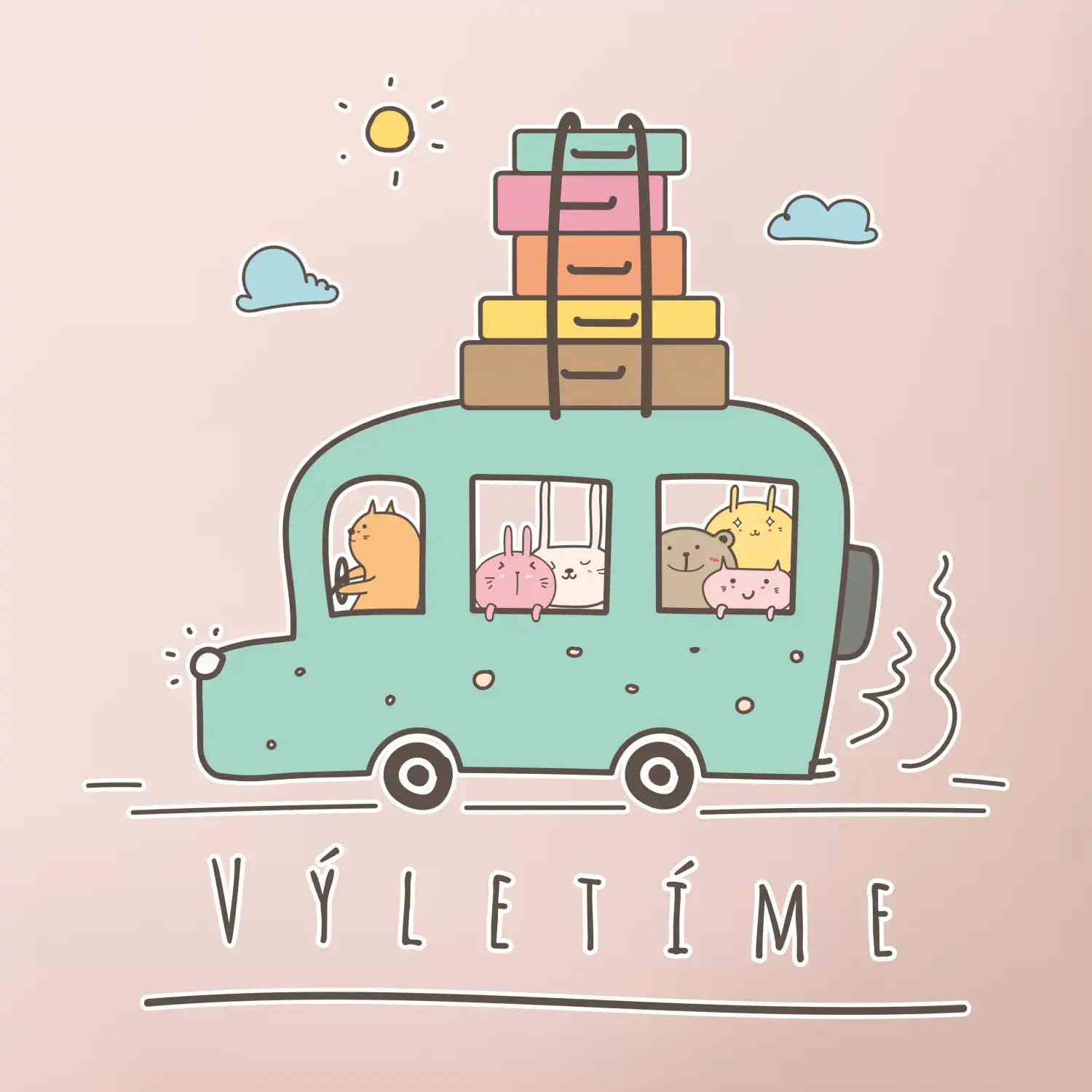 Výletíme obytňák kreslený