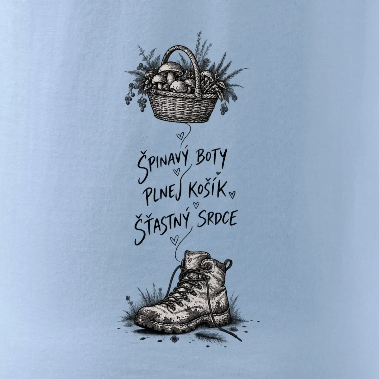 Špinavý boty plnej košík šťastný srdce