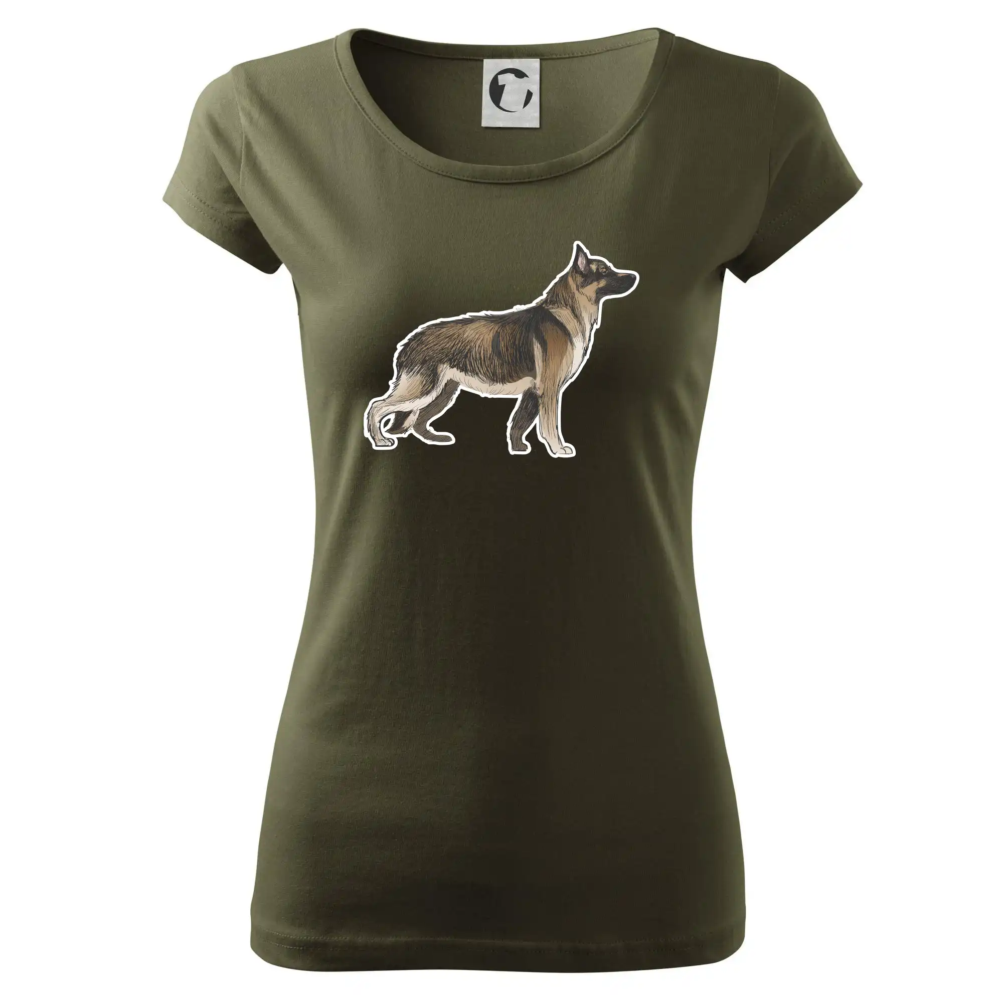 Německý ovčák - hnědý kreslený