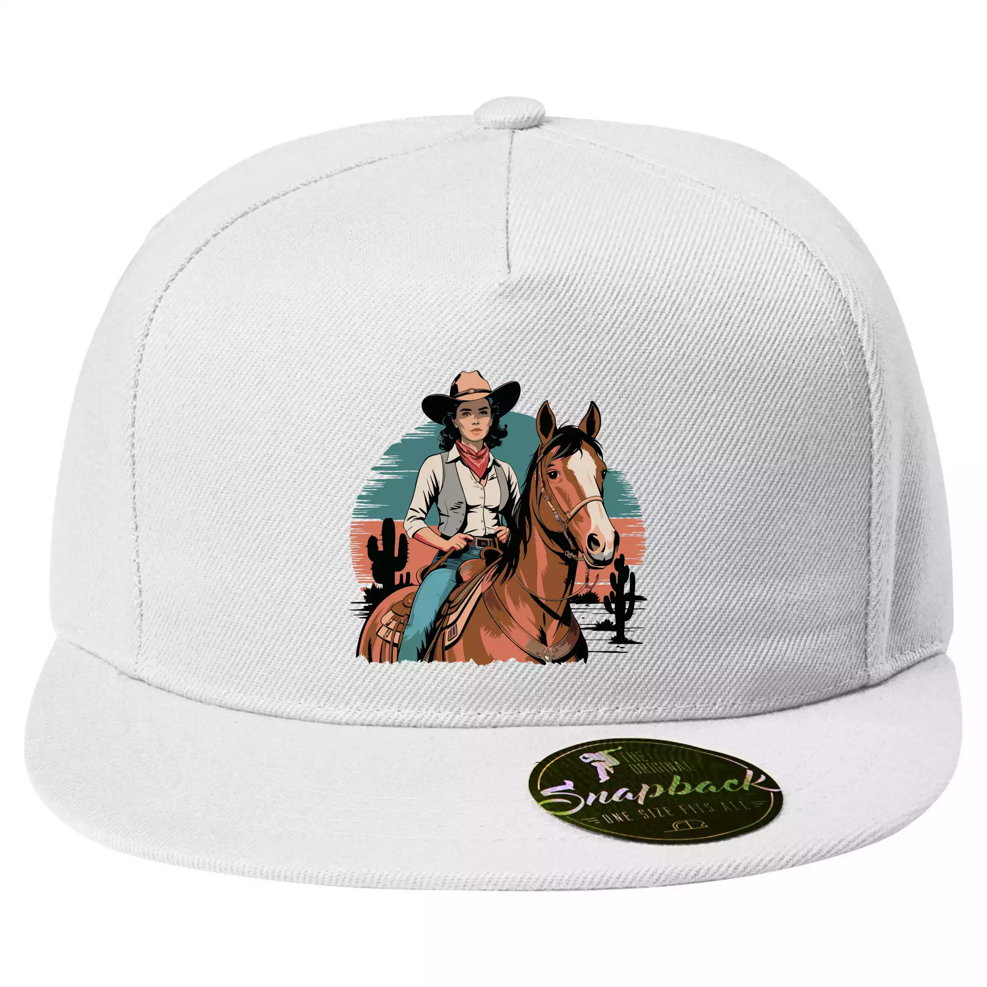 Cowgirl vintage na koni