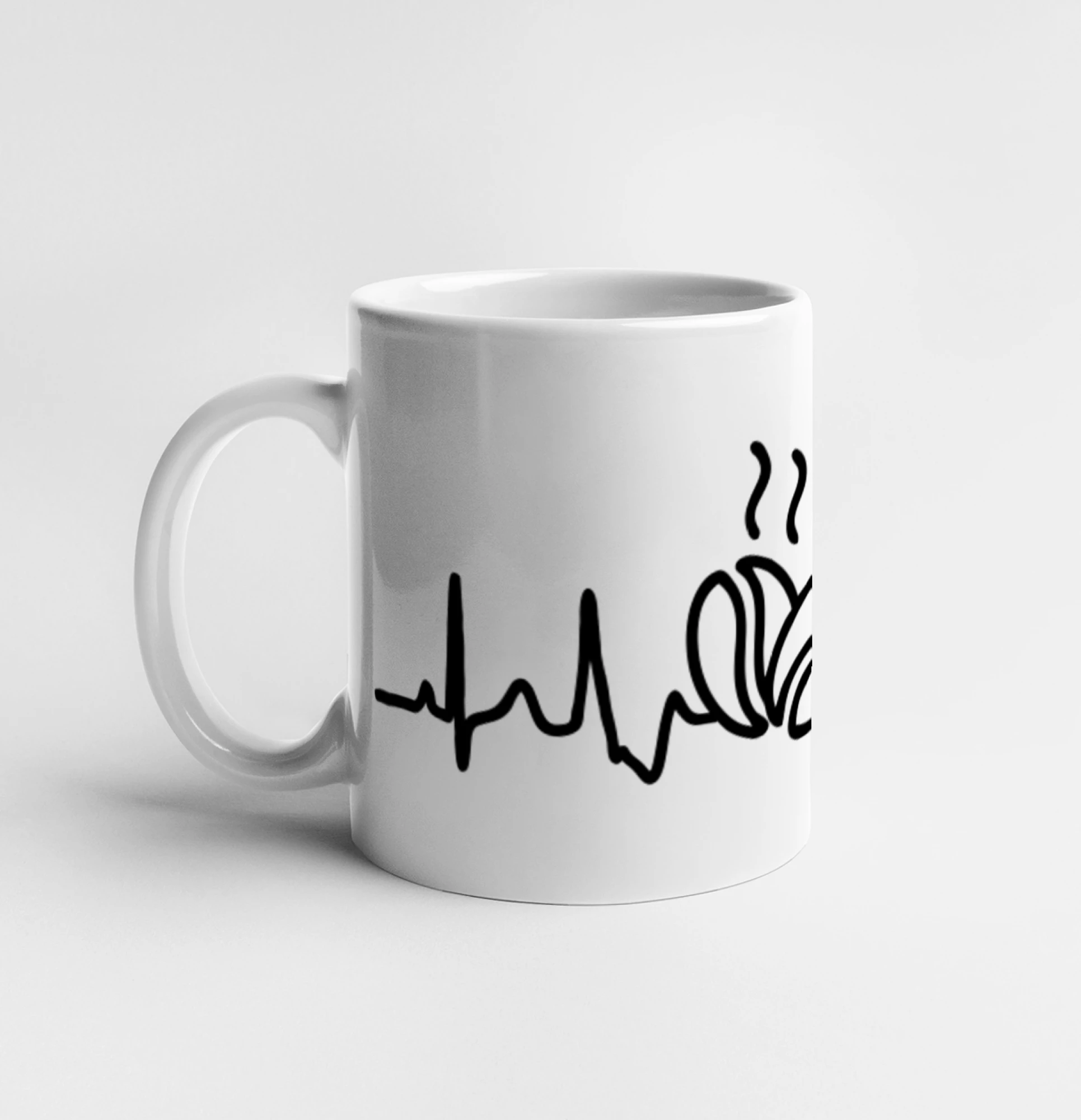 EKG zrna kávy