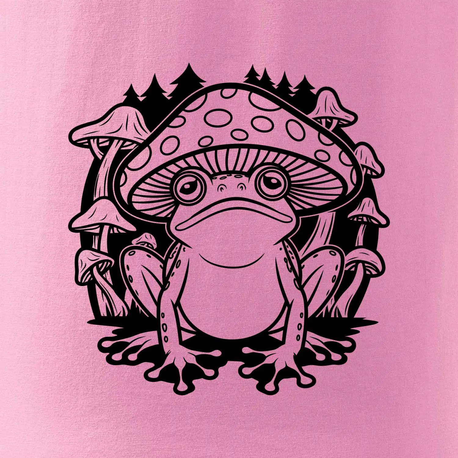 Goblincore černá houbožába
