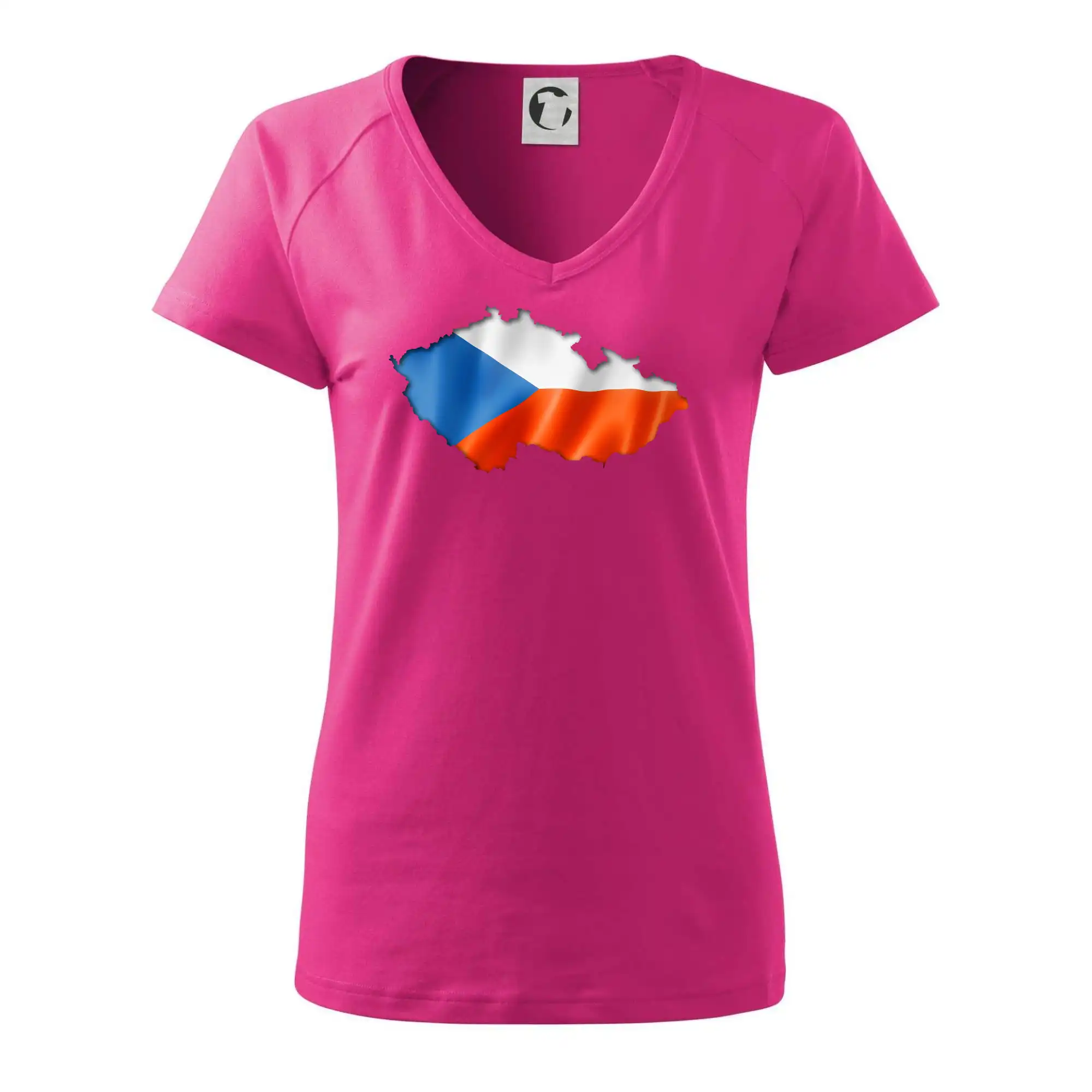 Česká vlajka v obrysu republiky