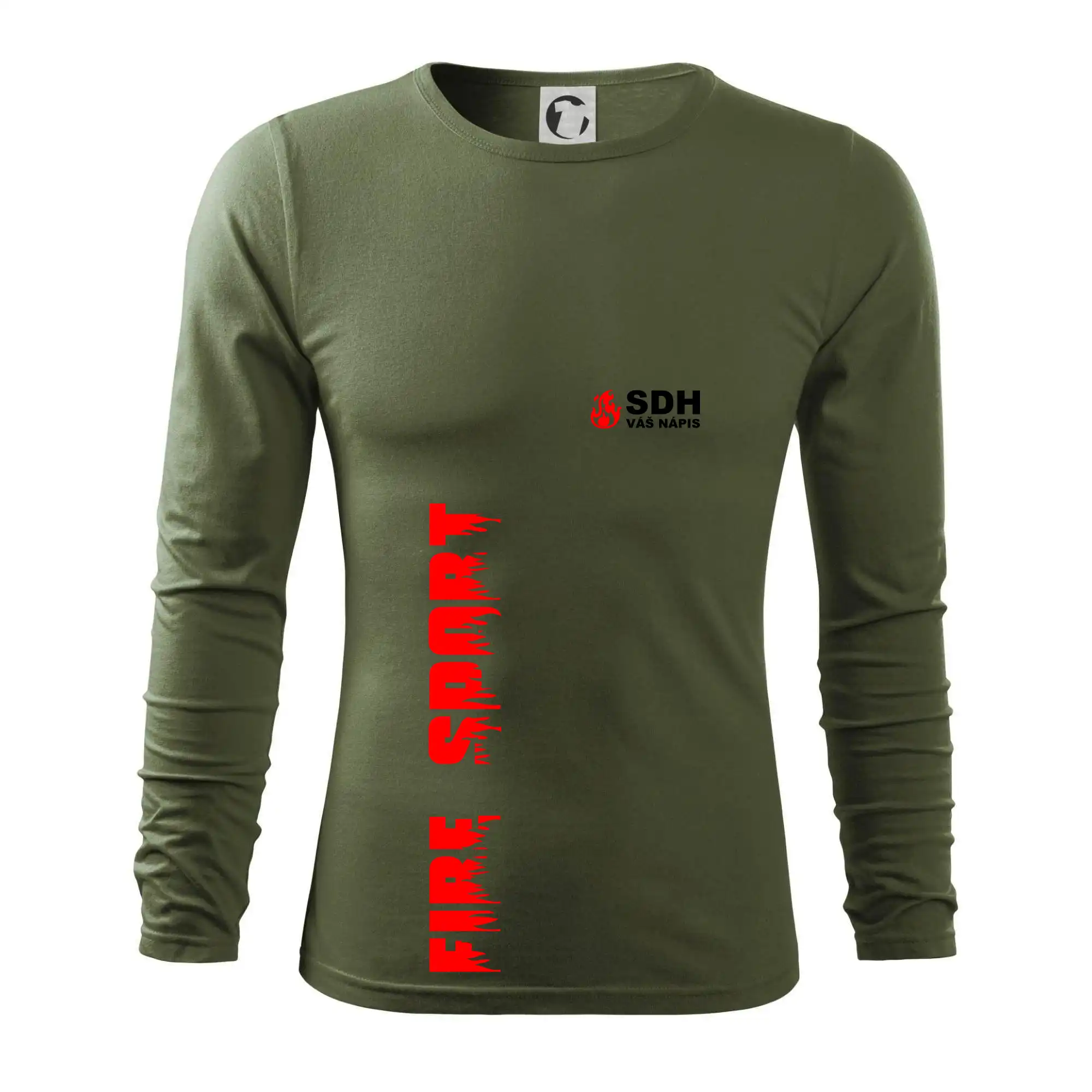 SDH nápis (oheň, firesport, název sboru - vlastní nápis)