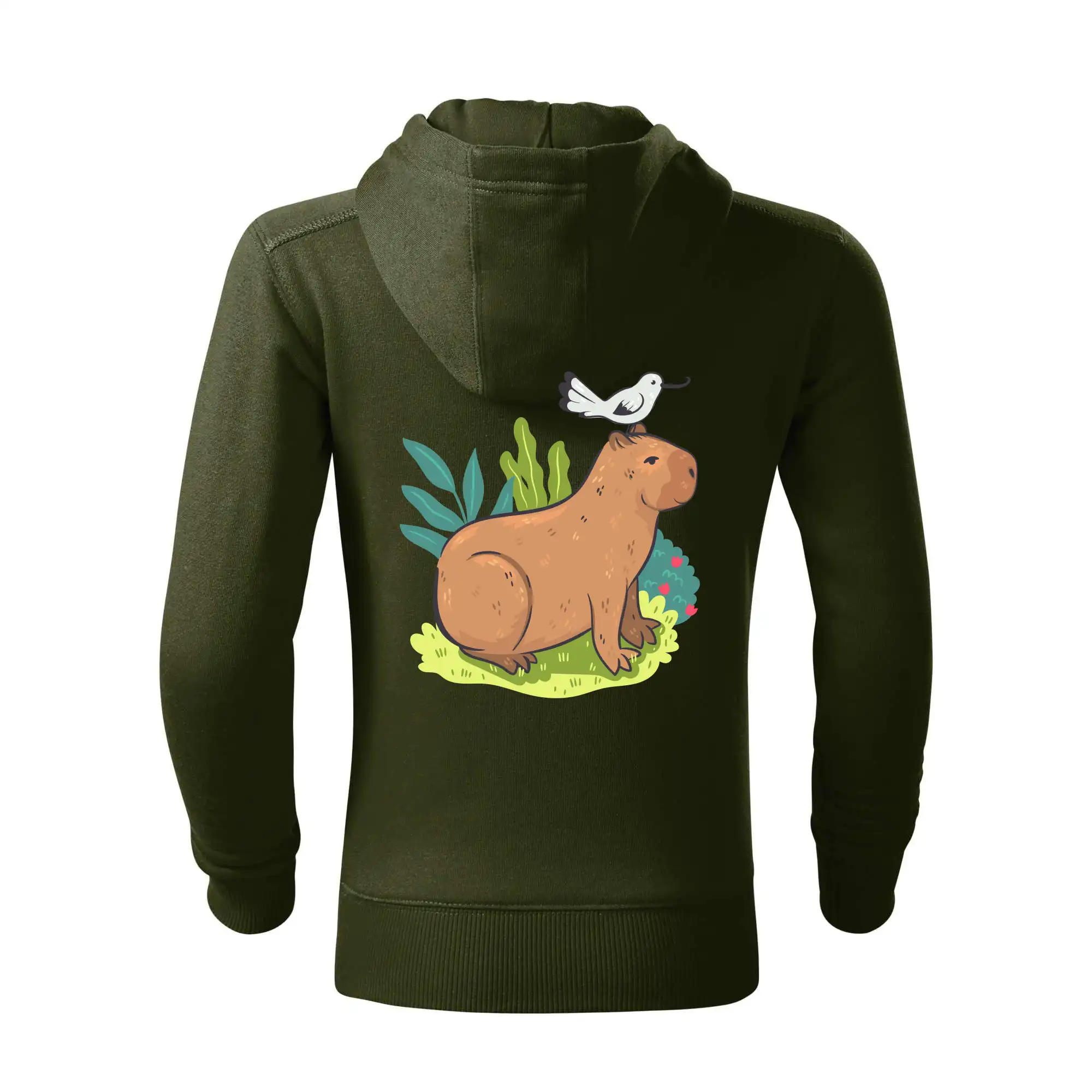 Kapybara a ptáček