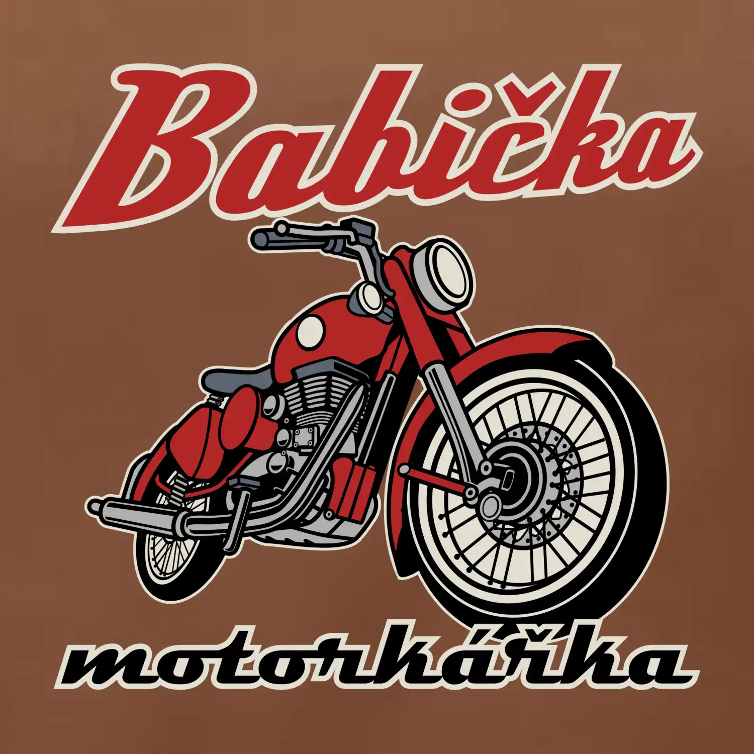 Babička motorkářka
