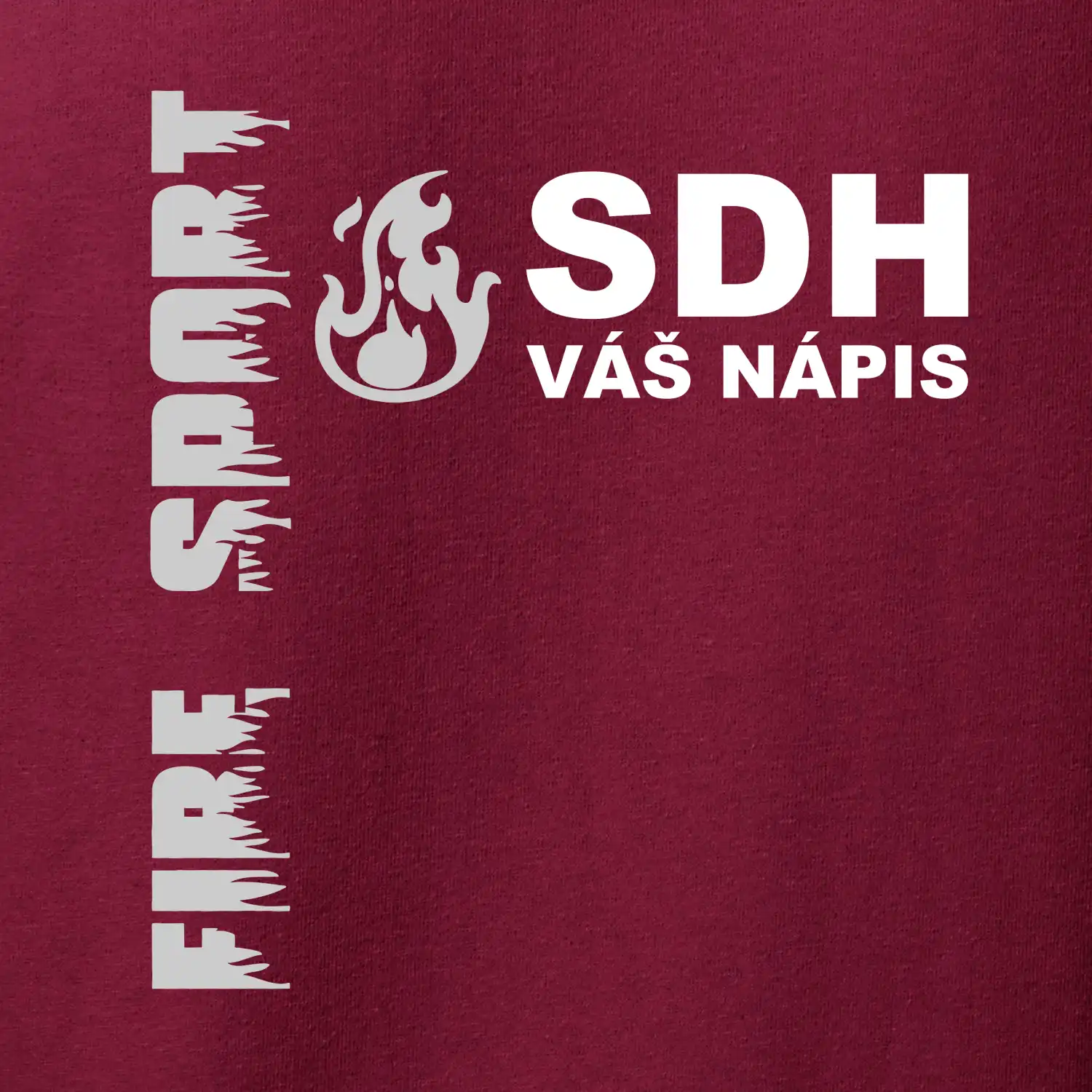 SDH REFLEXNÍ nápis (oheň, firesport, název sboru - vlastní nápis)
