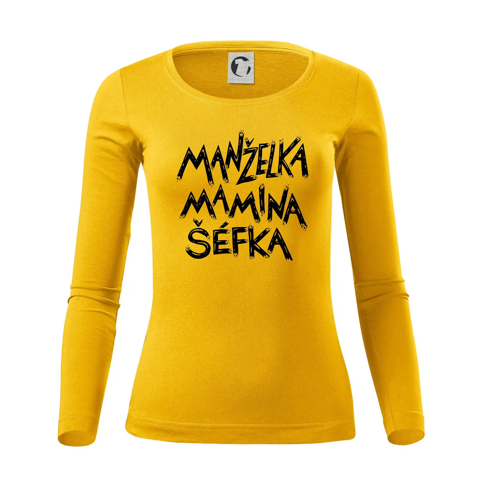 Manželka mamina šéfka - nápis štětkou (Pecka design)