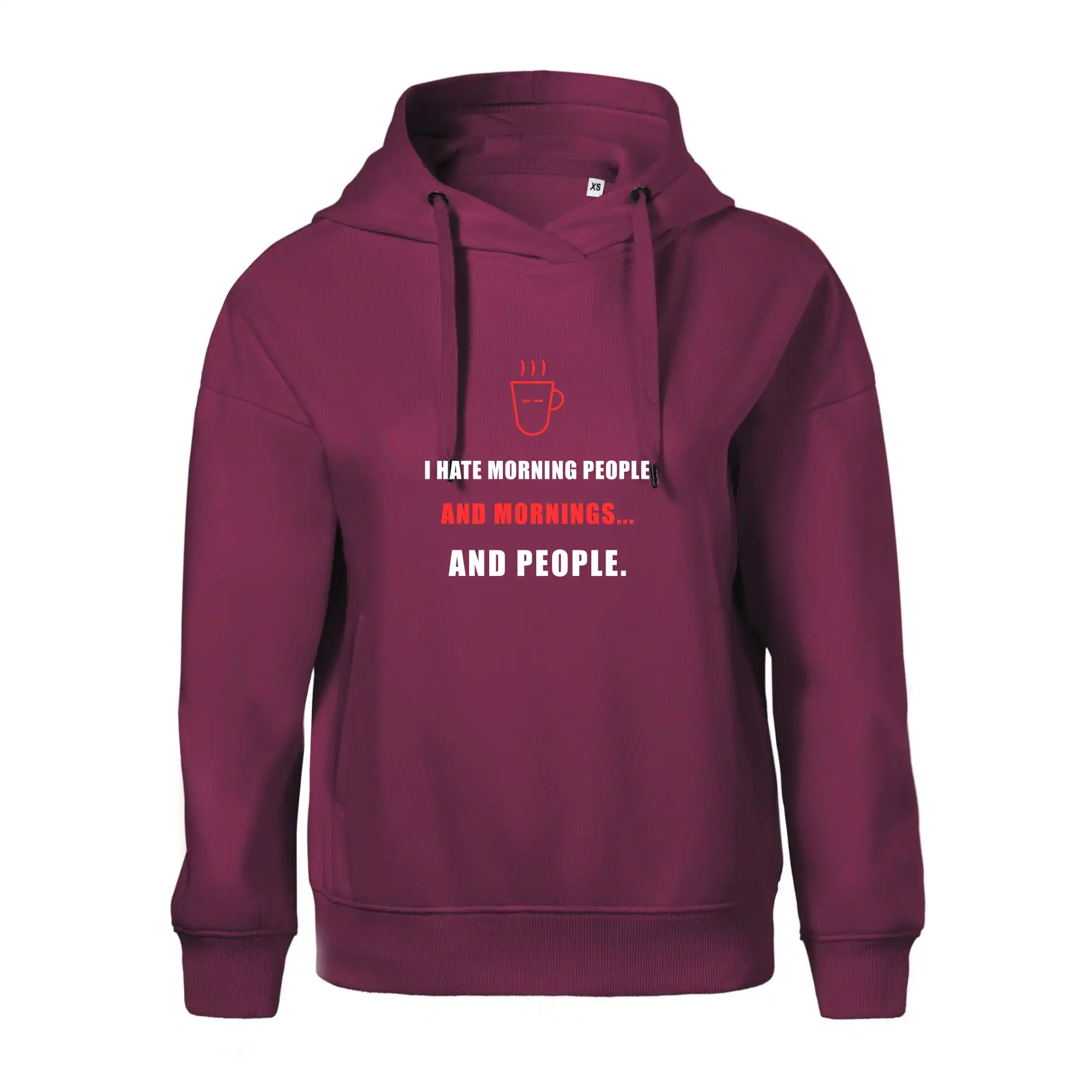 i hate morning people and mornings.... and people... - tiskací nápis