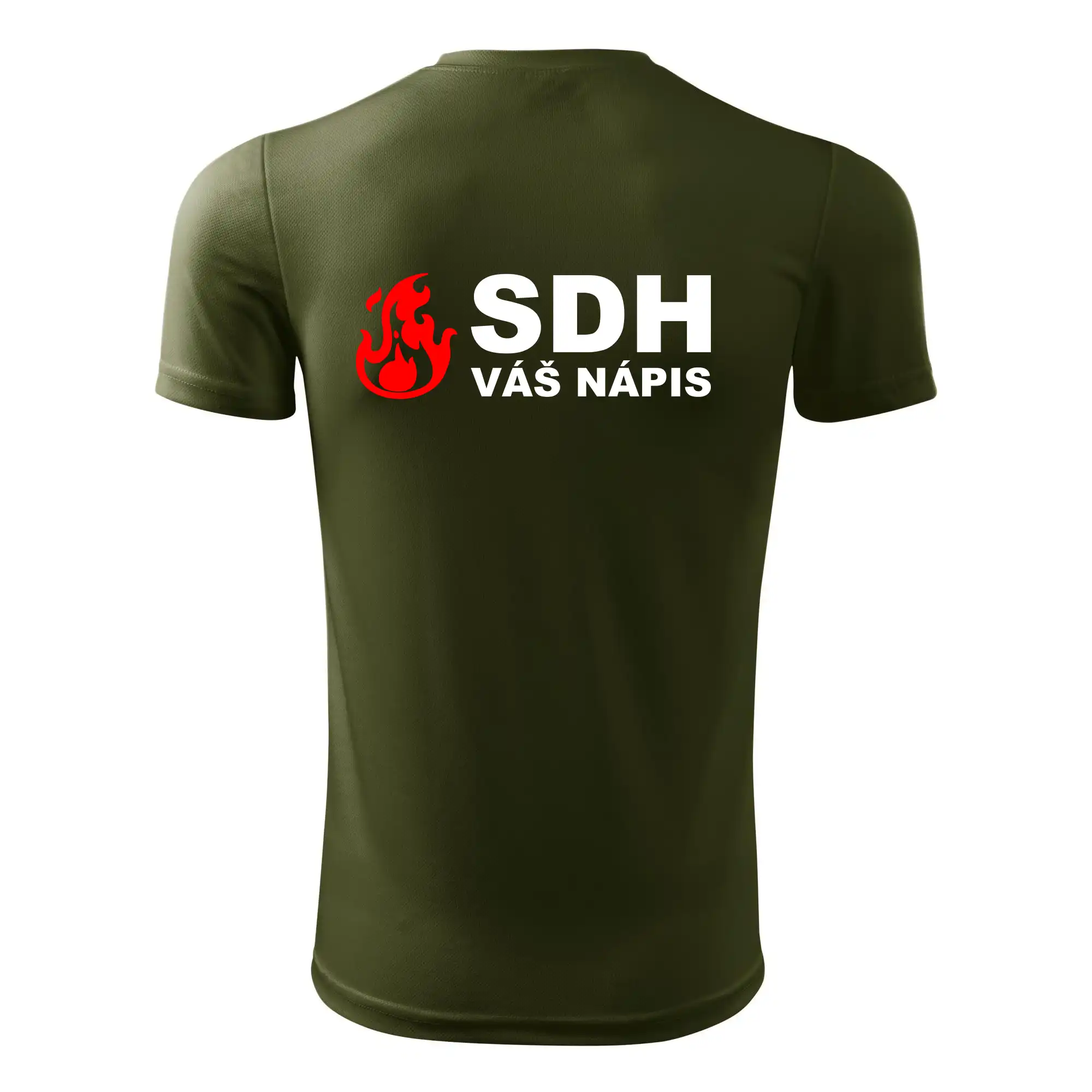 SDH nápis (oheň, název sboru - vlastní nápis)