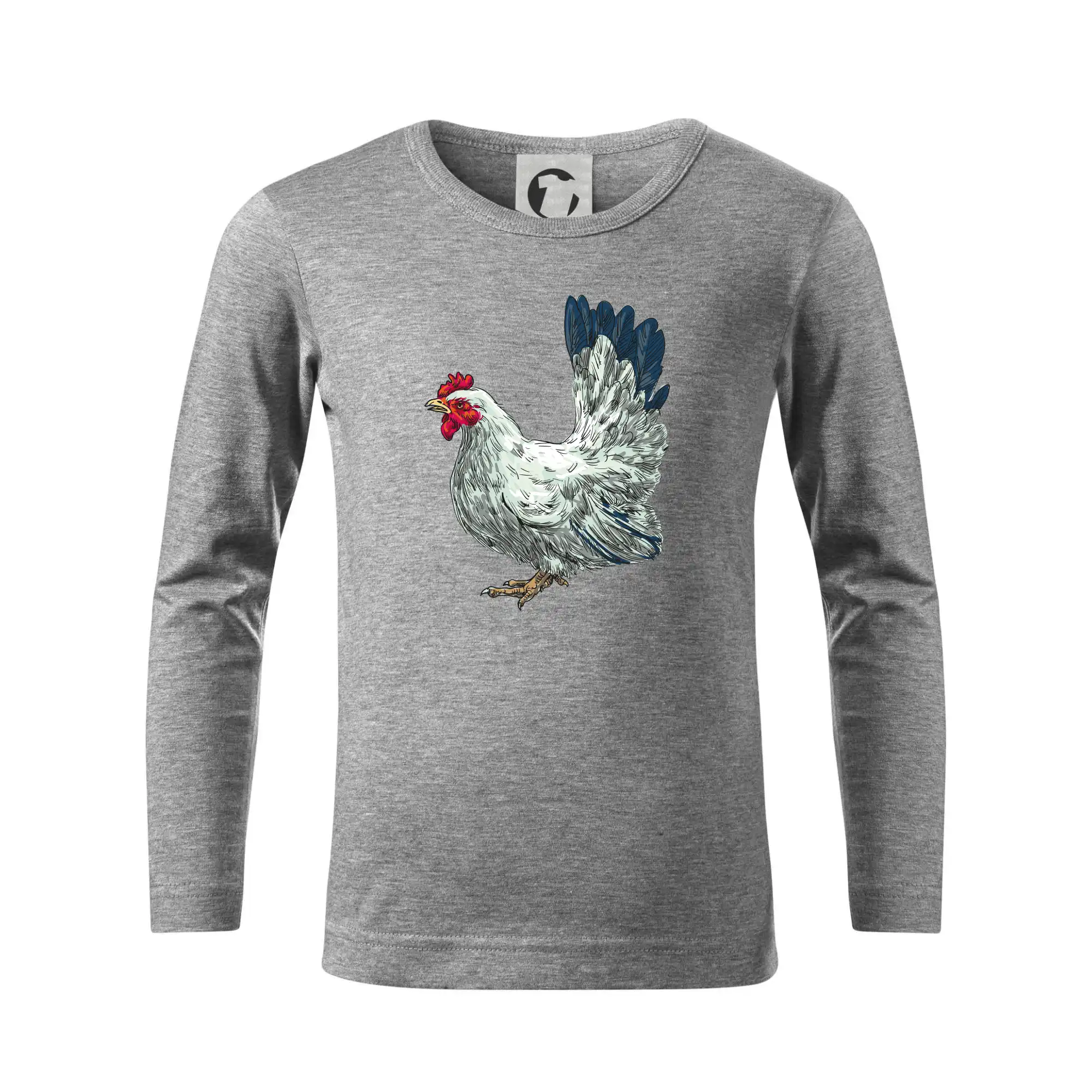 Slepice kreslená bílá