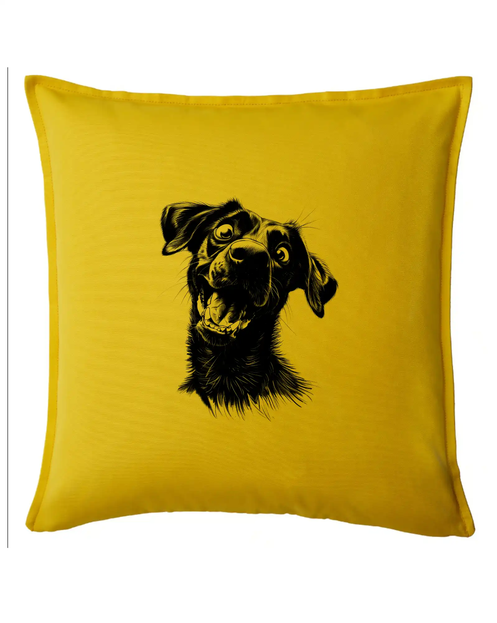 Černobílá karikatura Labrador tmavý