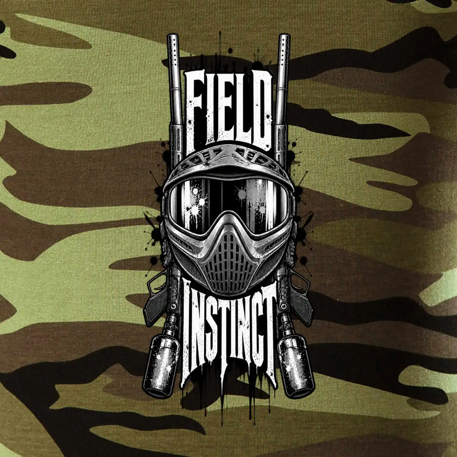 Černobílá maska field instinct paintball