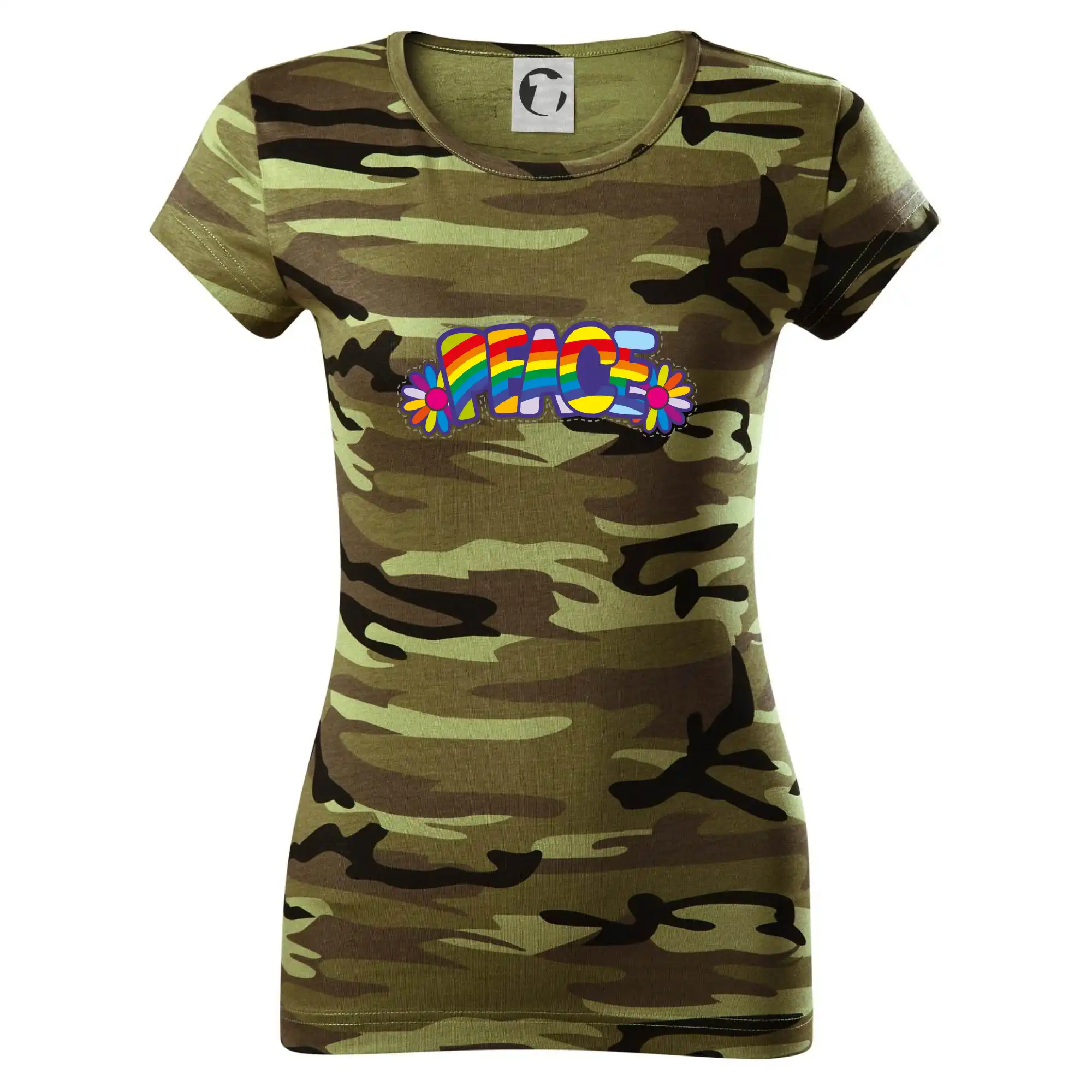 Peace nápis duhový