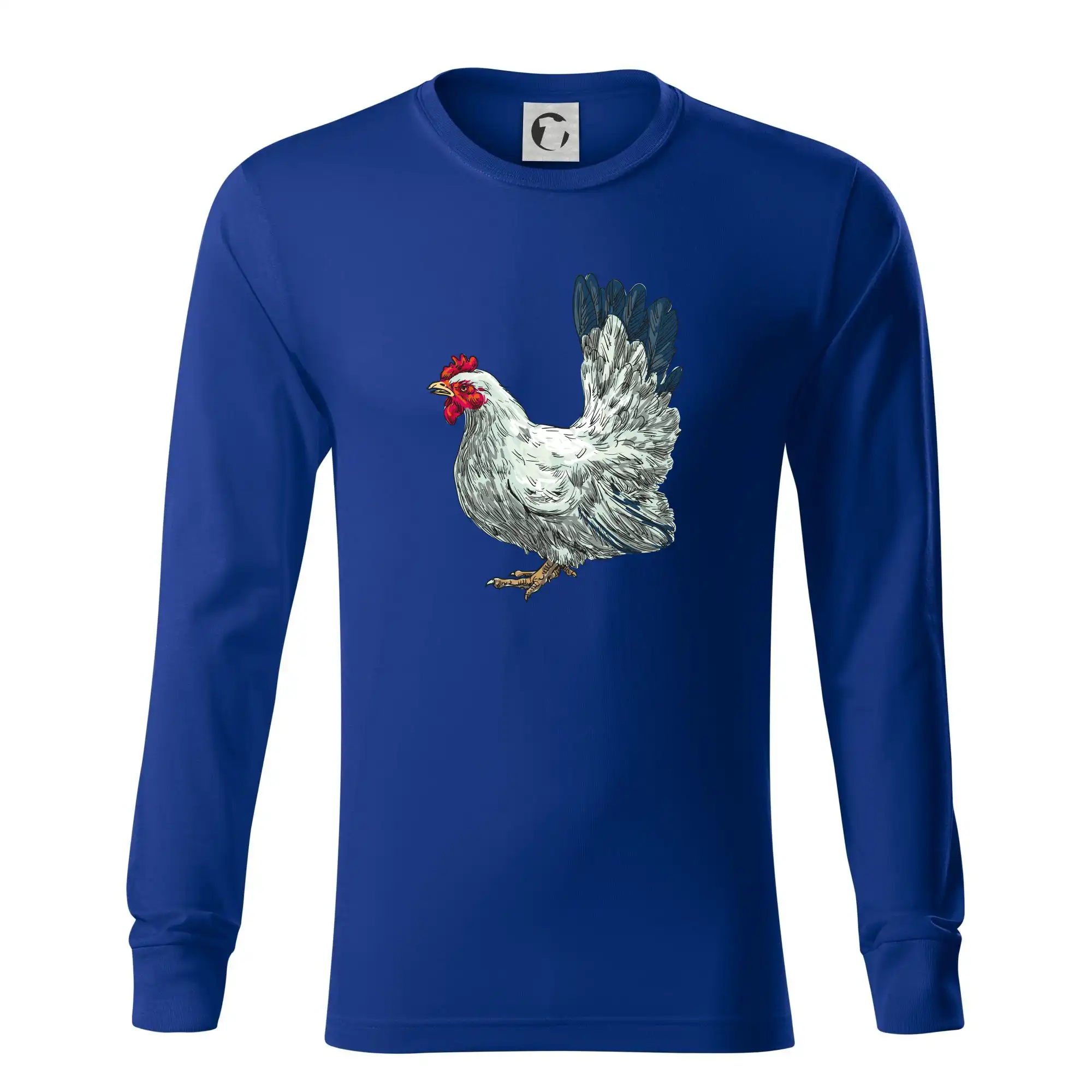 Slepice kreslená bílá