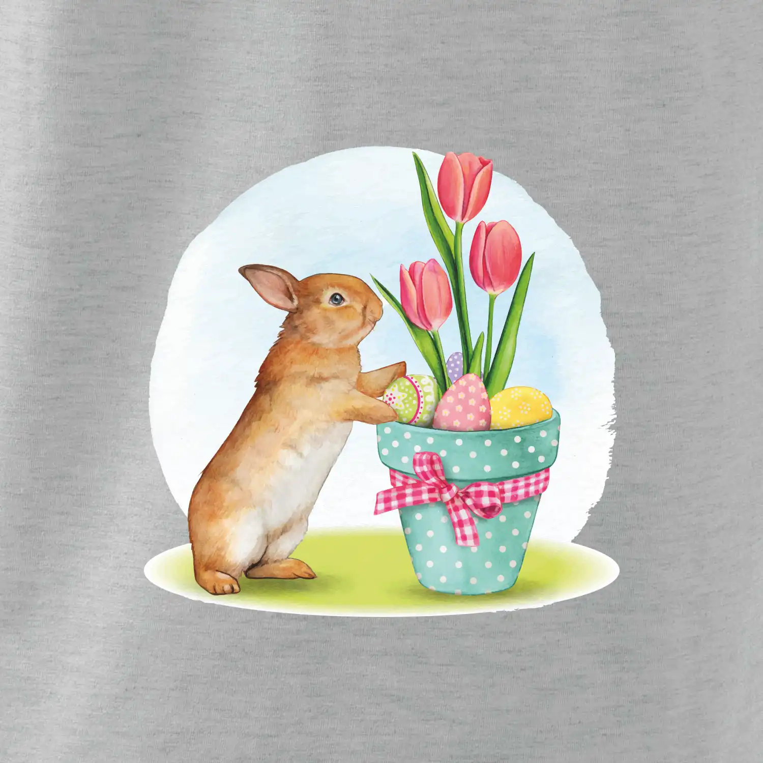 Velikonoční zajíček tulipány