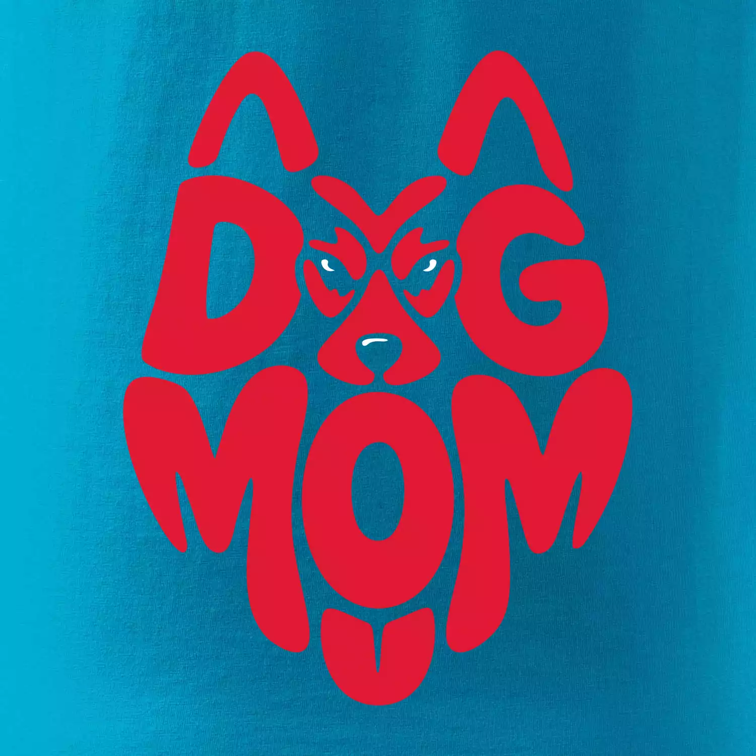 Dog mom nápis v hlavě