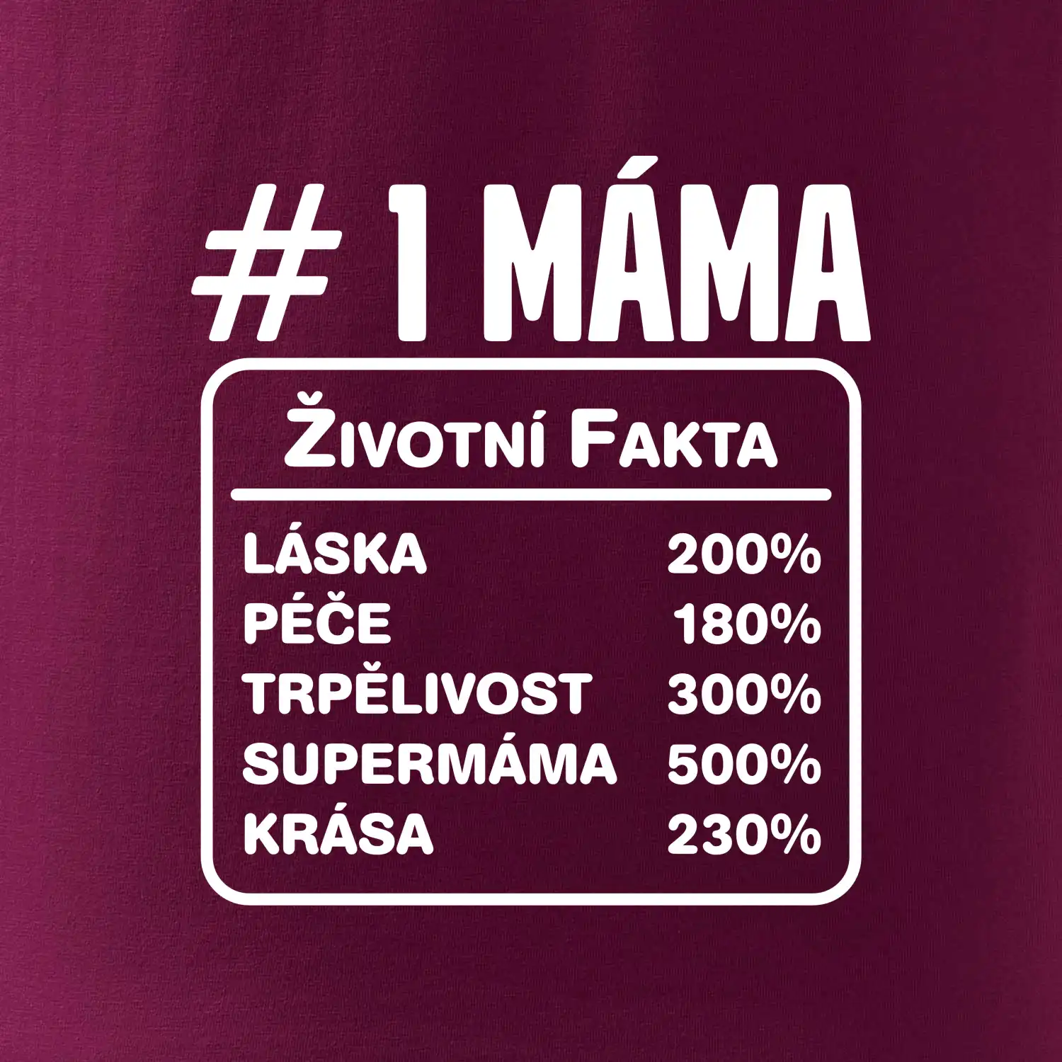 Životní fakta - máma