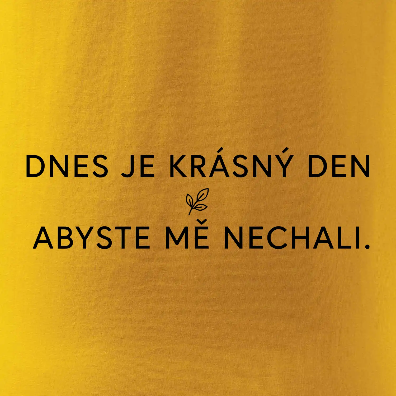 Dnes je krásný den abyste mě nechali bíle