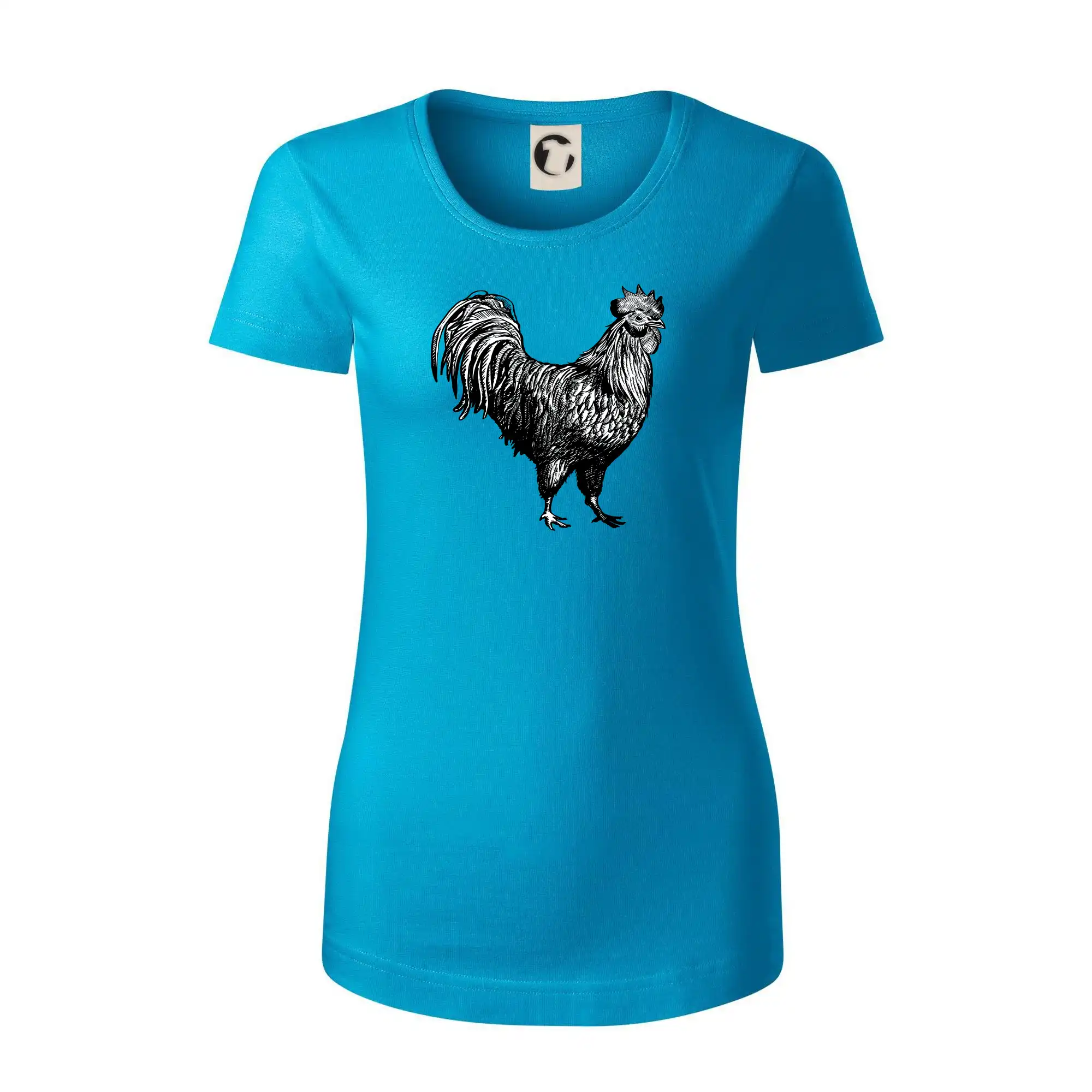 Kohout kreslený černobílý