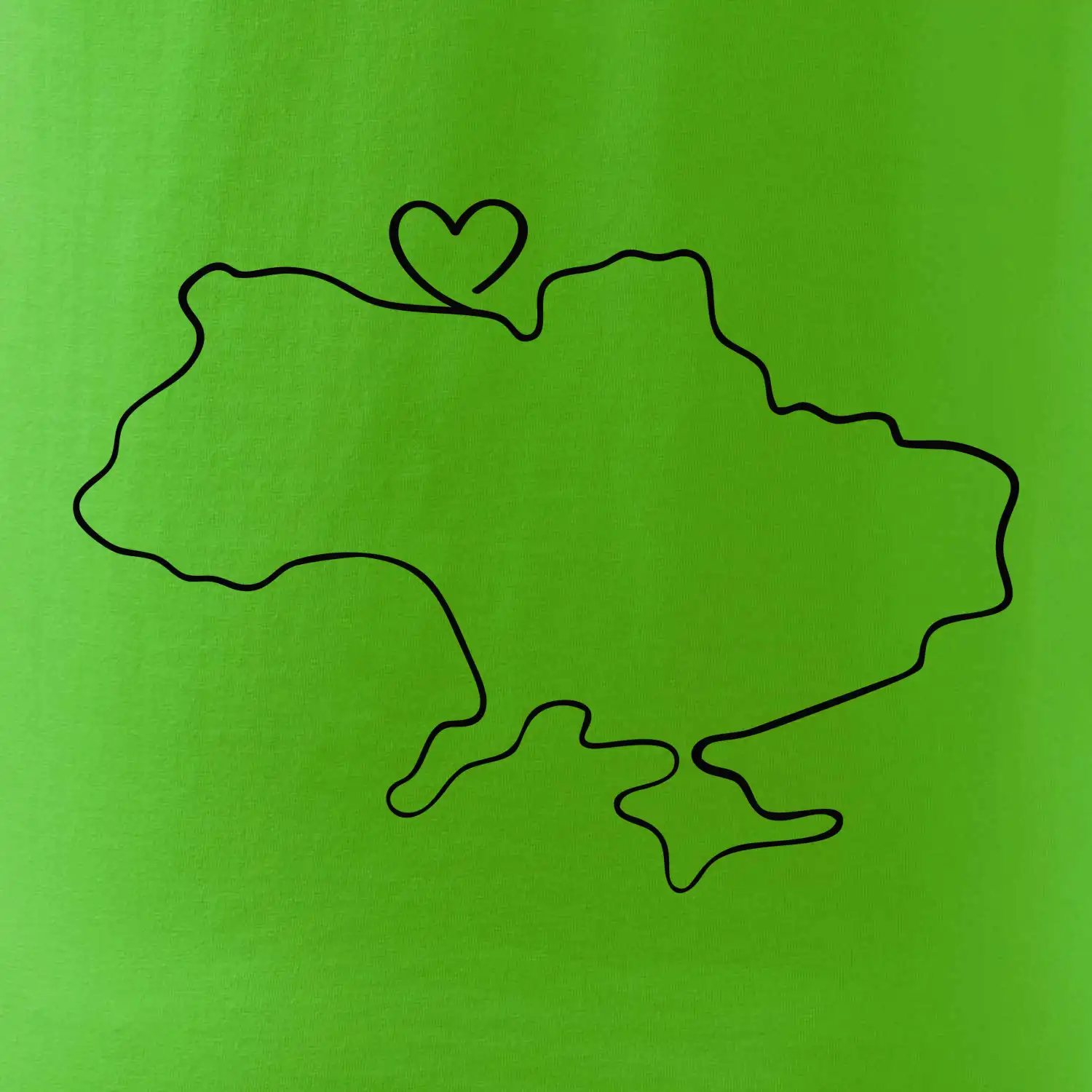 Mapa Ukrajiny - srdce