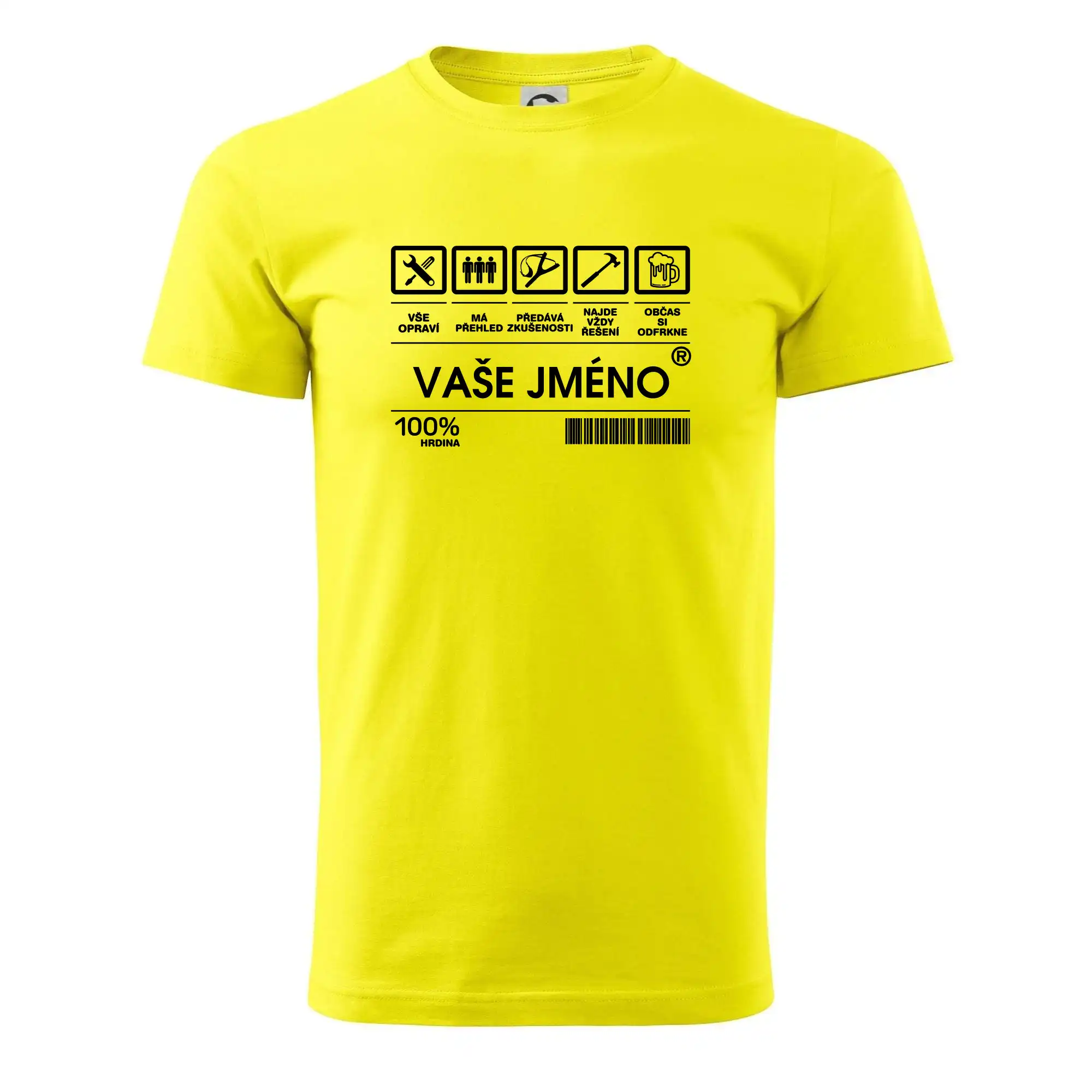 Vaše jméno - čárový kód