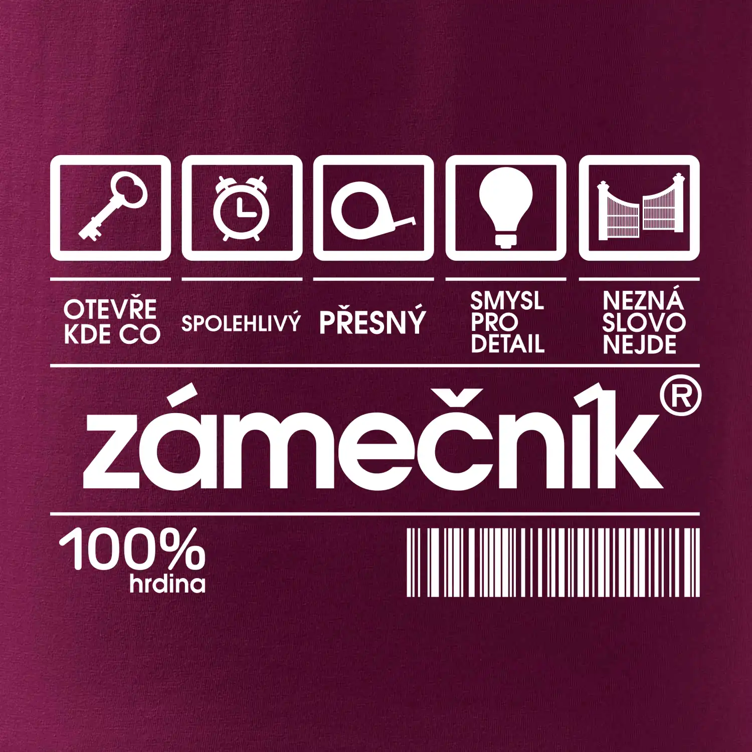 Čárový kód - zámečník