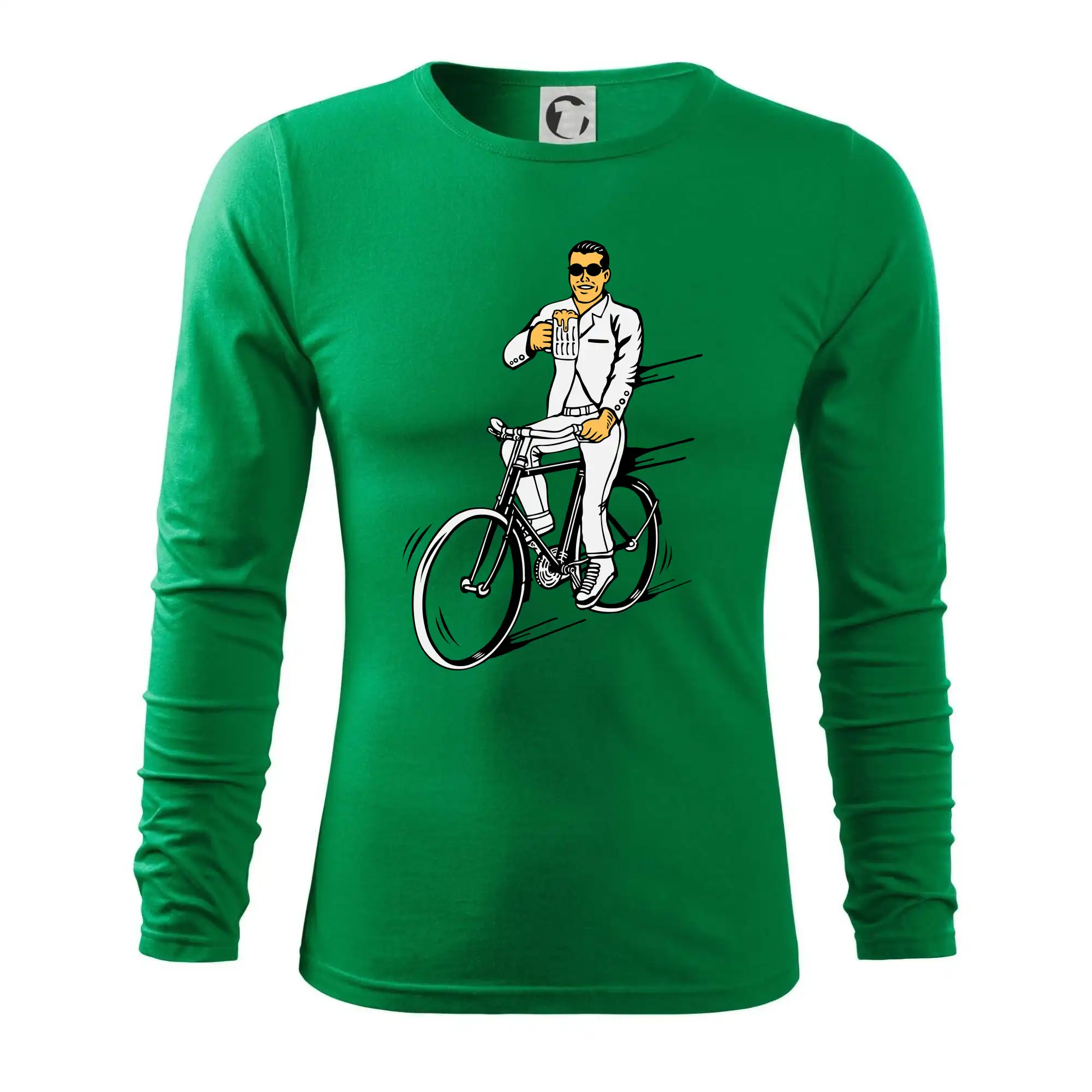 Gentleman na kole s pivem