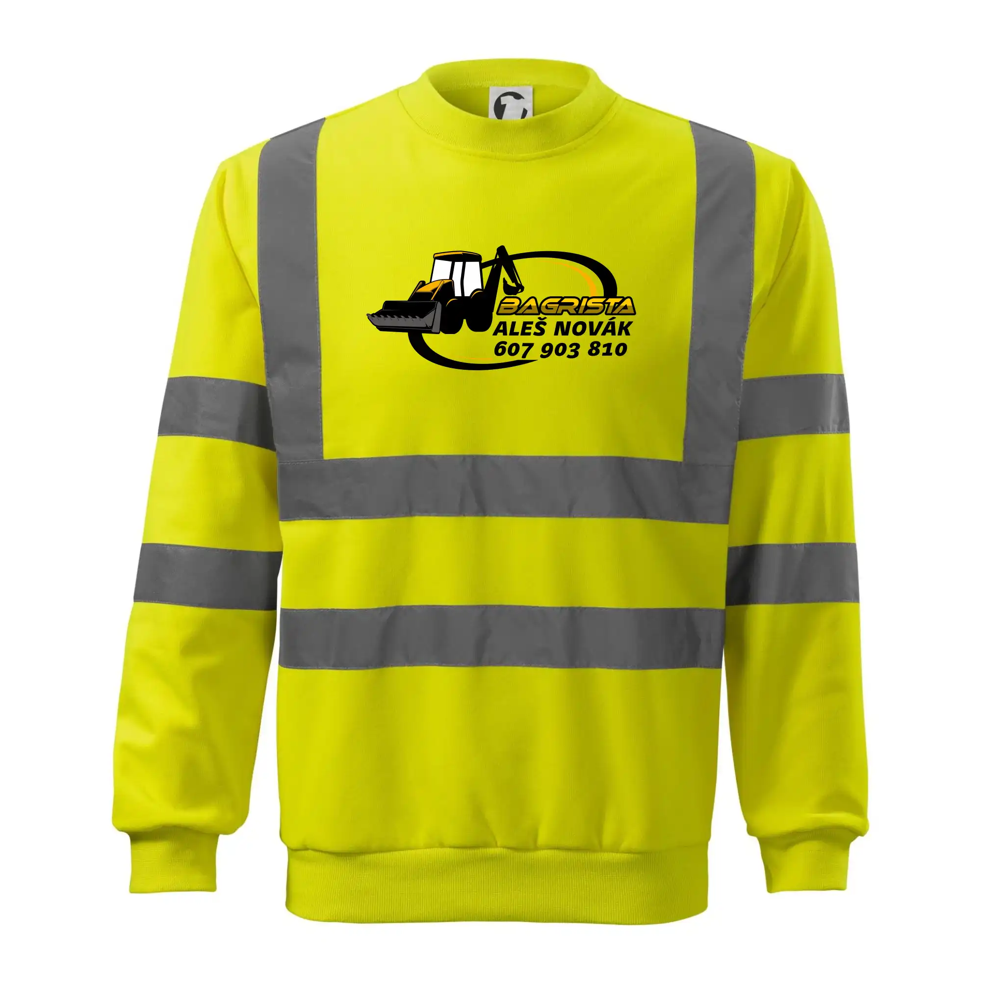 Bagrista v kruhu - vlastní nápis