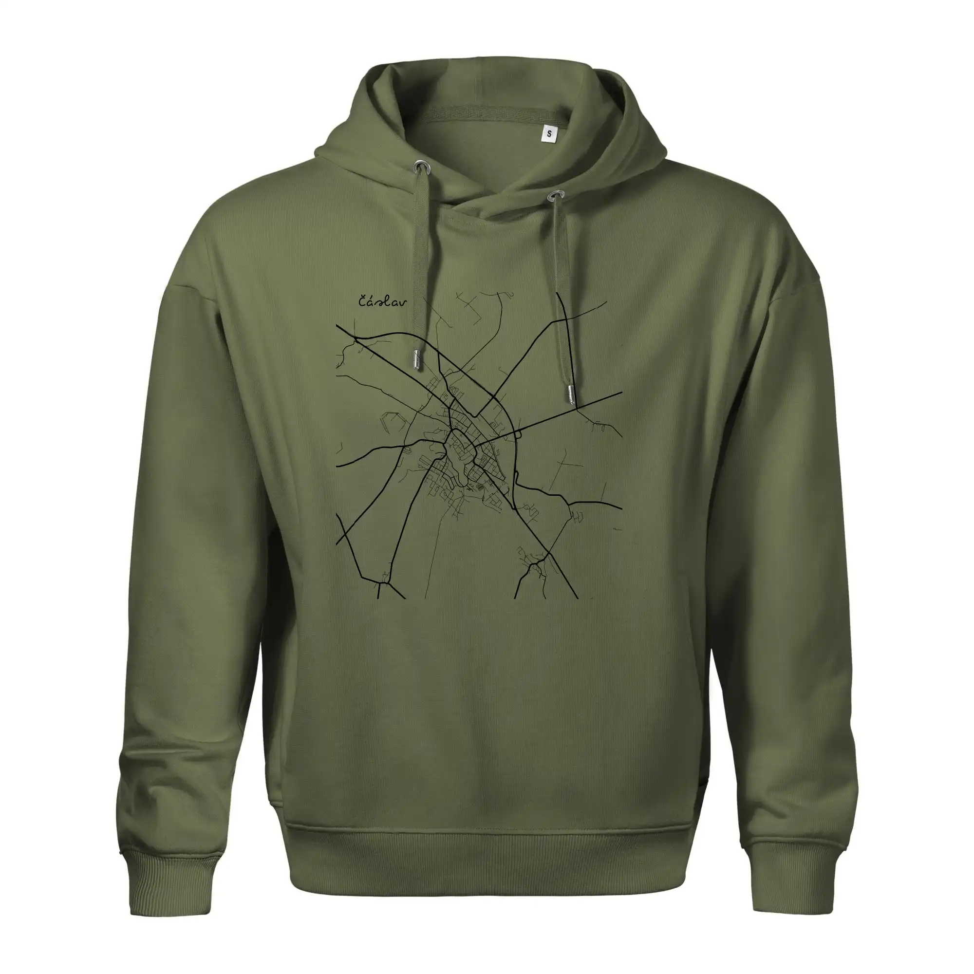 Černobílá mapa Čáslav