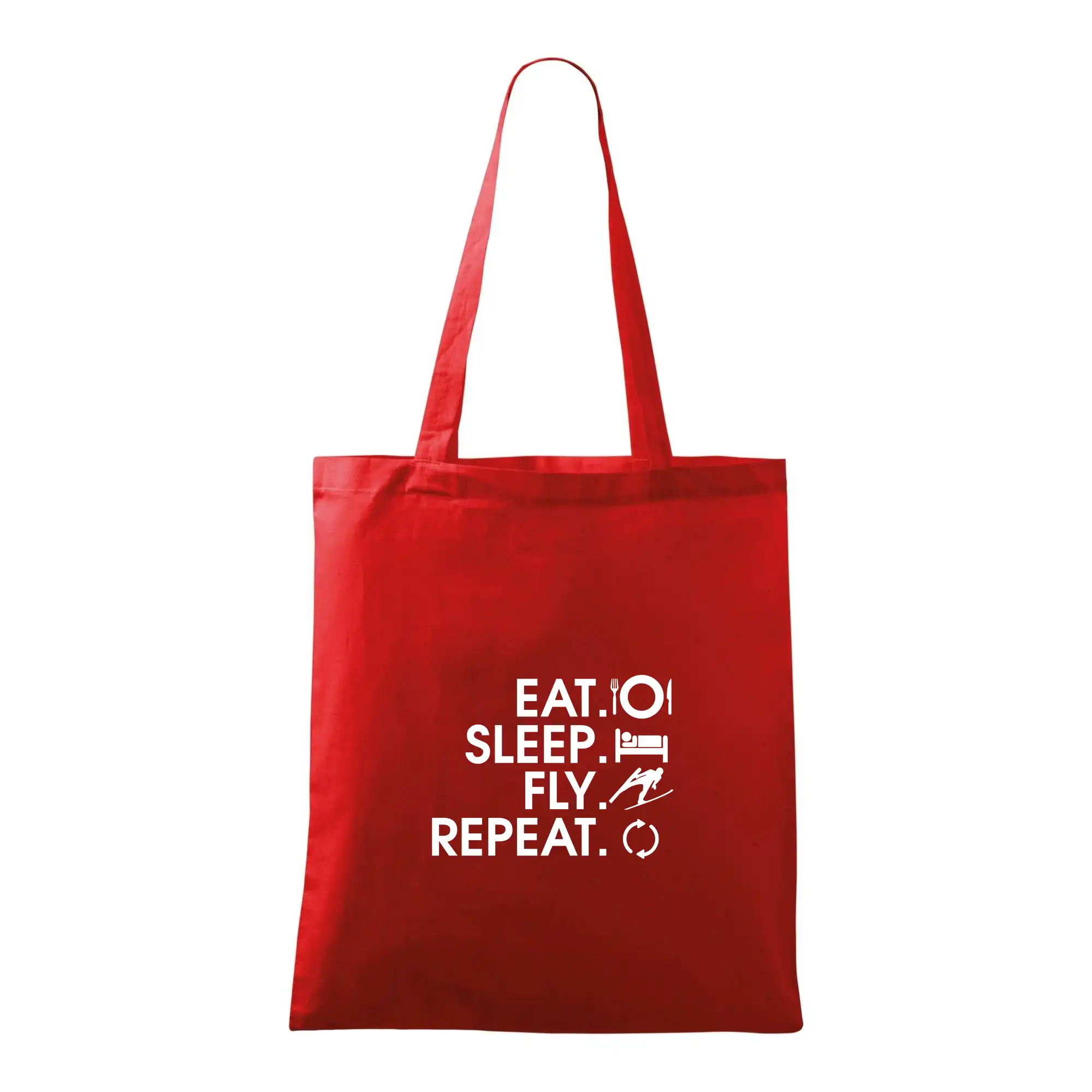 Eat sleep fly repeat - skoky na lyžích