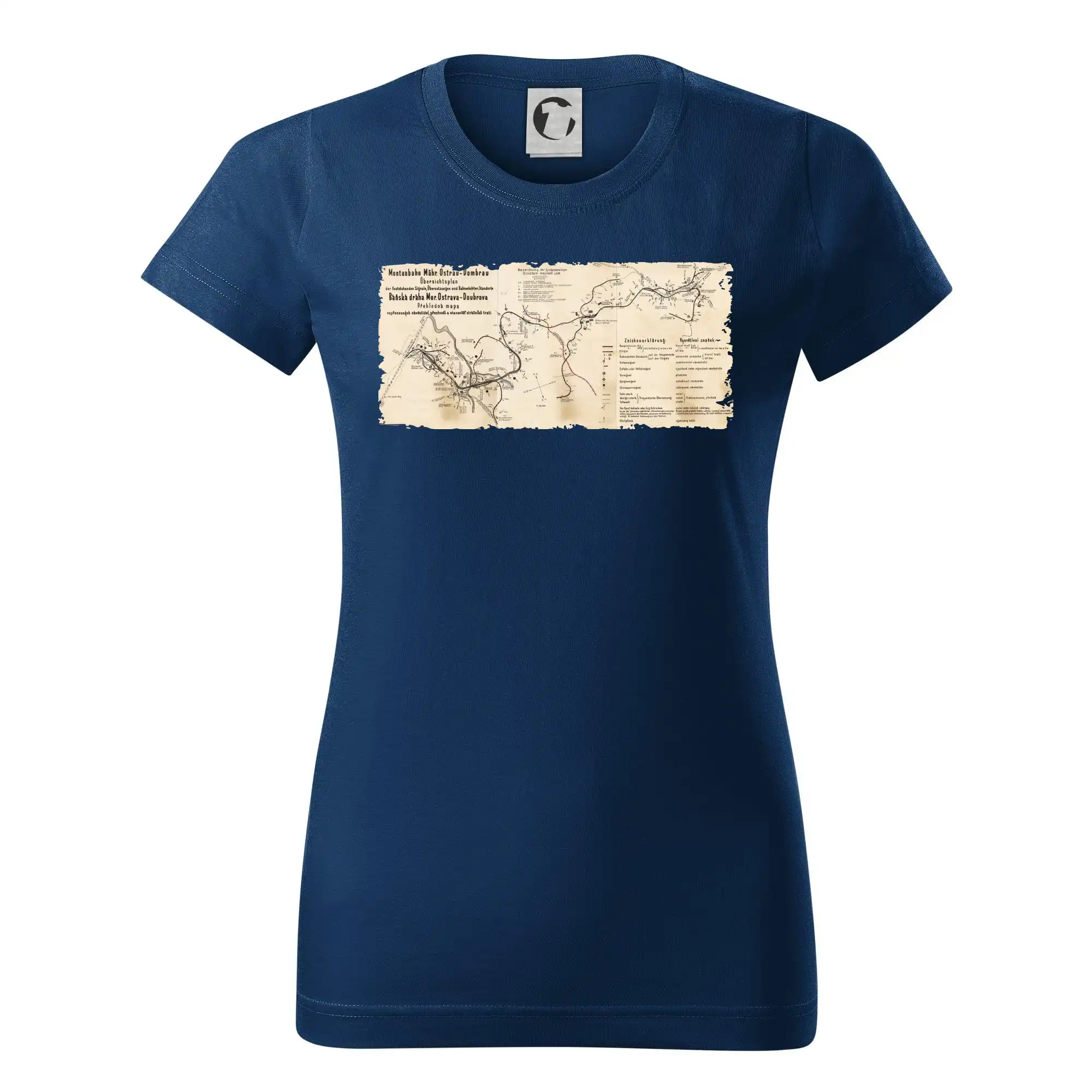 Mapa Báňské dráhy z Moravské Ostravy do Doubravy