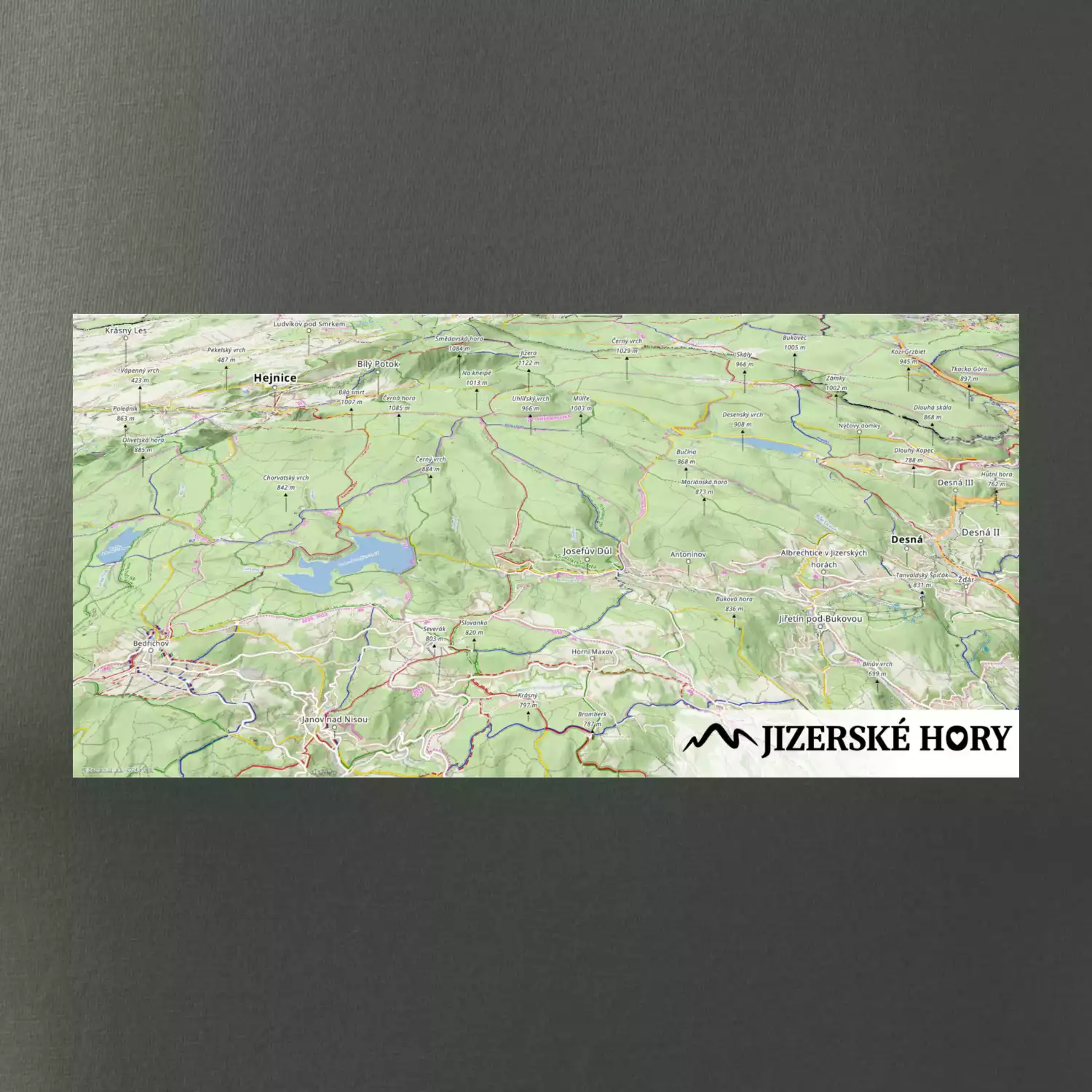 Jizerské hory mapa Jizerské hory mapa