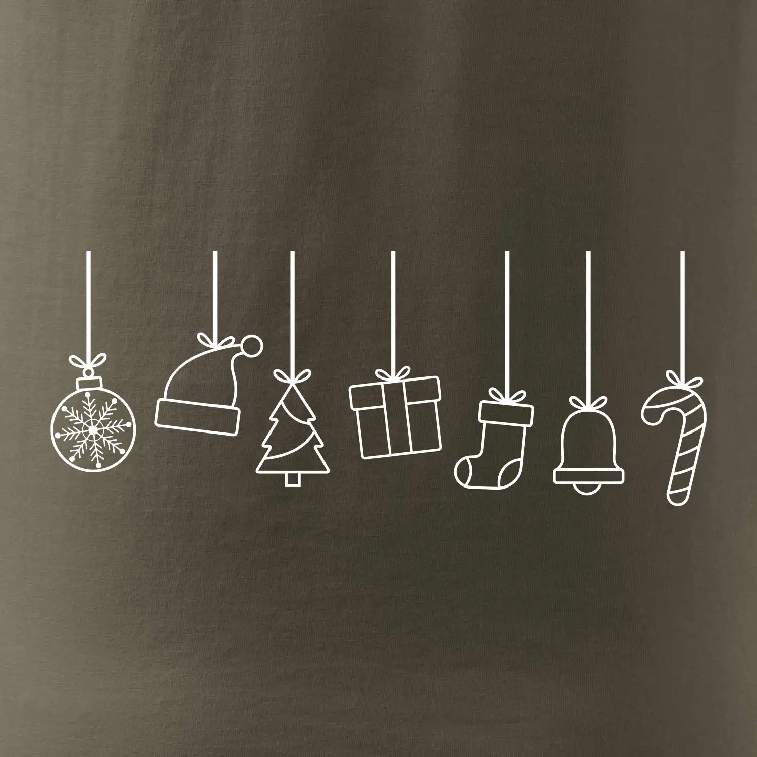 Rodinná vánoční trička  - Vánoční ozdoby na provázku