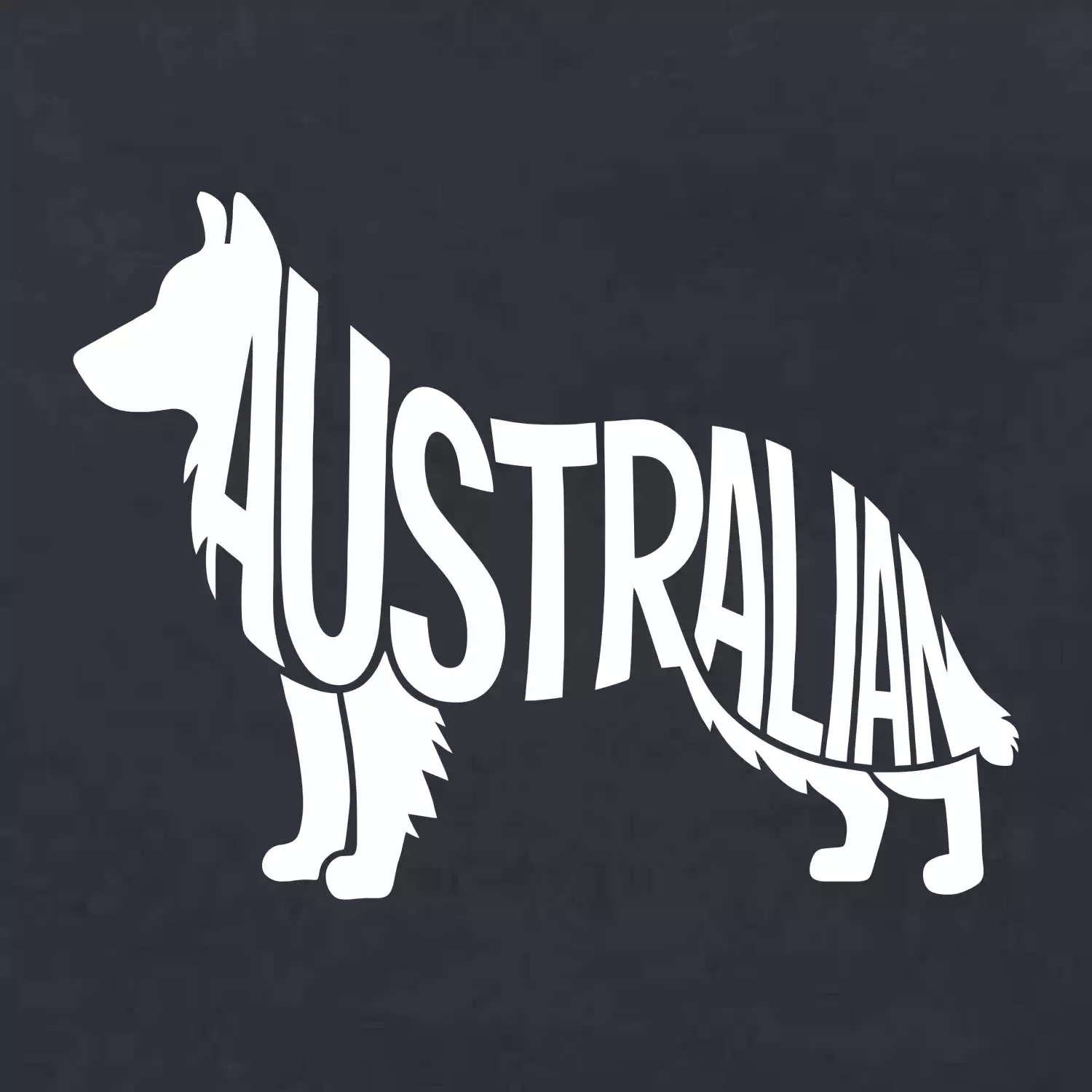Australský Ovčák - nápis v těle