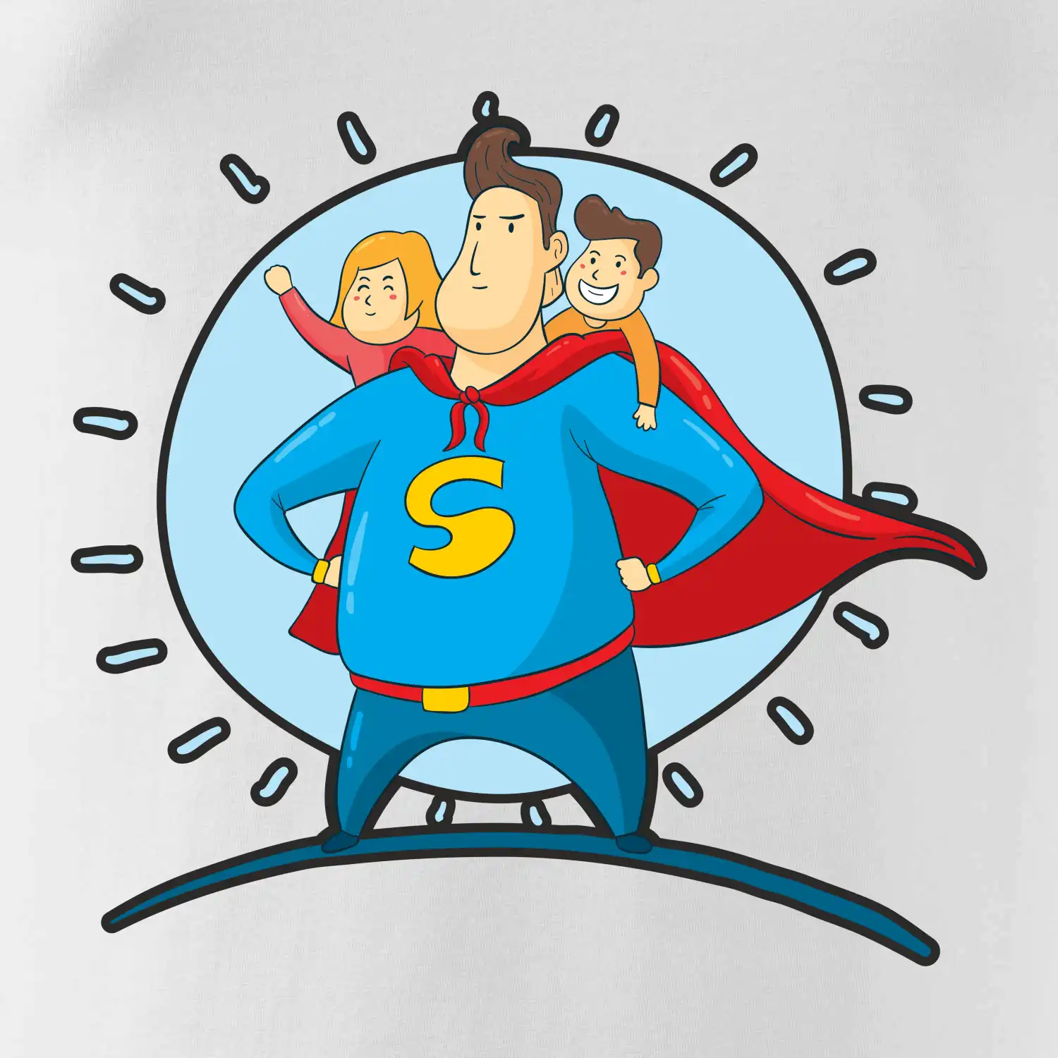Táta superman - holka a kluk