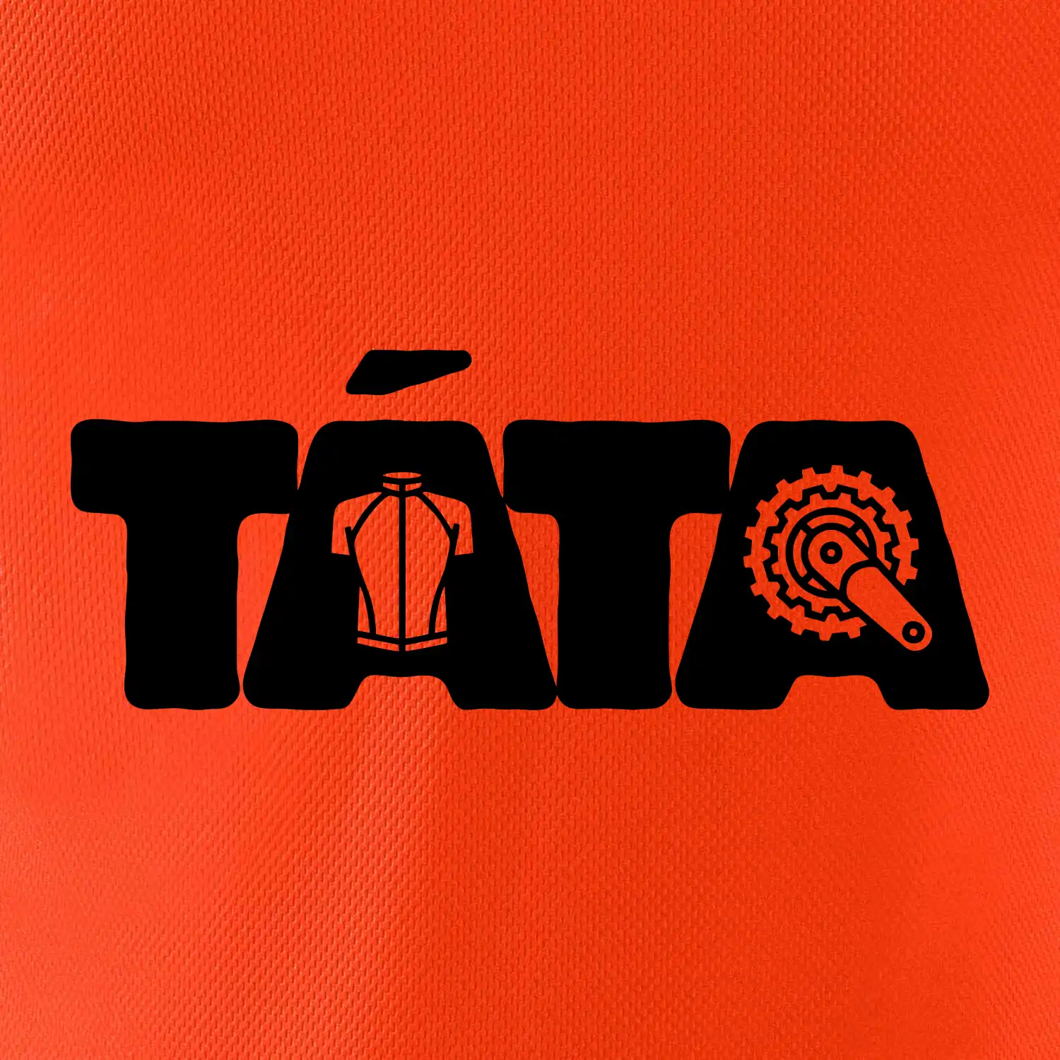 Táta nápis - cyklista